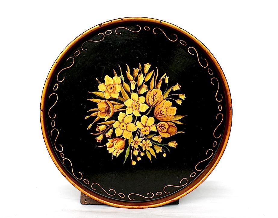 Late 19th Century Hand Painted Metal Tole Tray - 13
