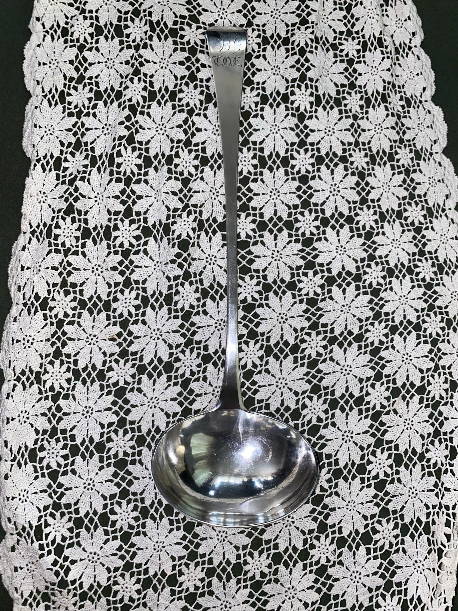 C1810-1820 Coin Silver Serving Ladle by Rufus Farnham . Rufus Farnham Coin Silver - 2