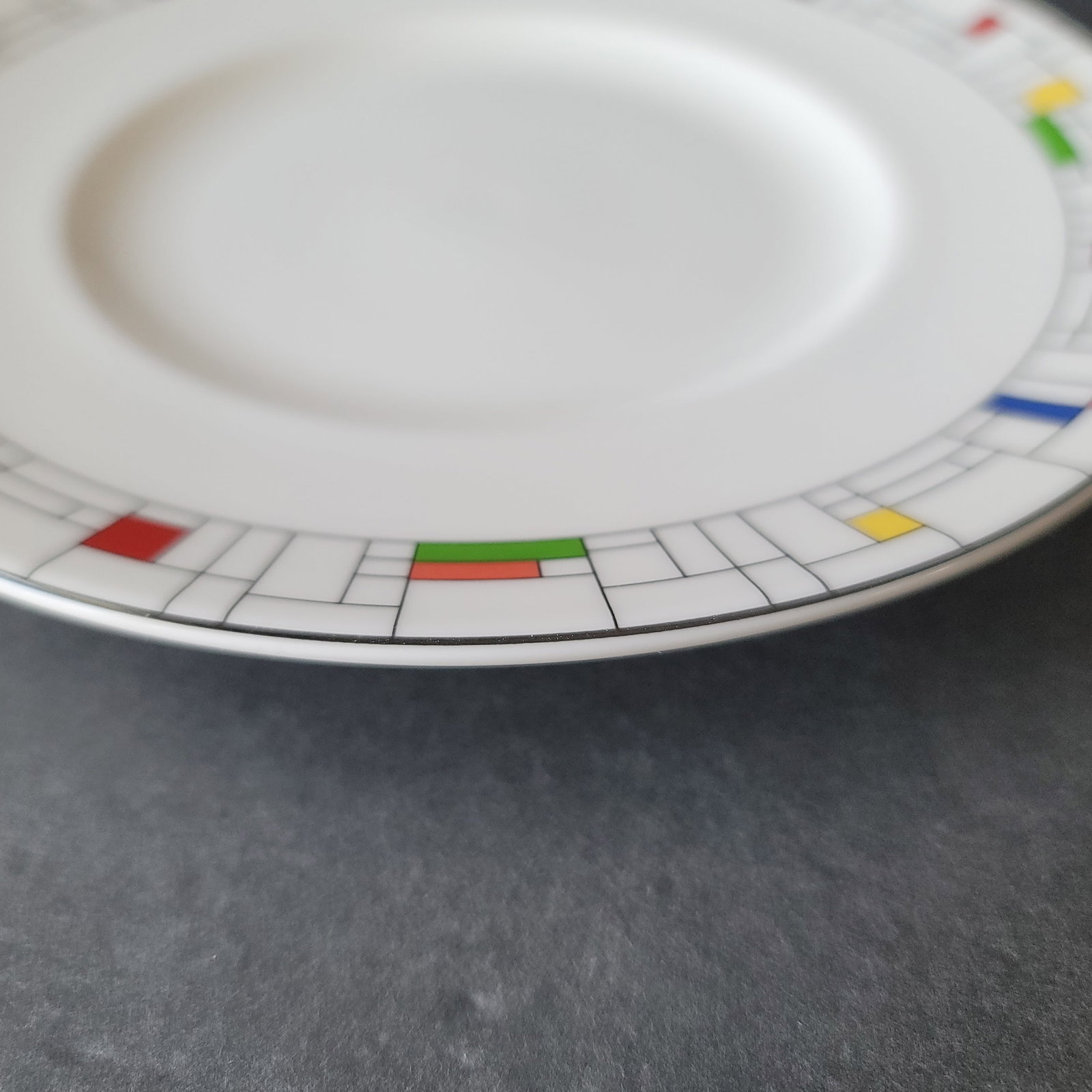 Kate Spade Lenox Gramercy Park Dessert Plates Set of 11 Geometric Pattern - 7