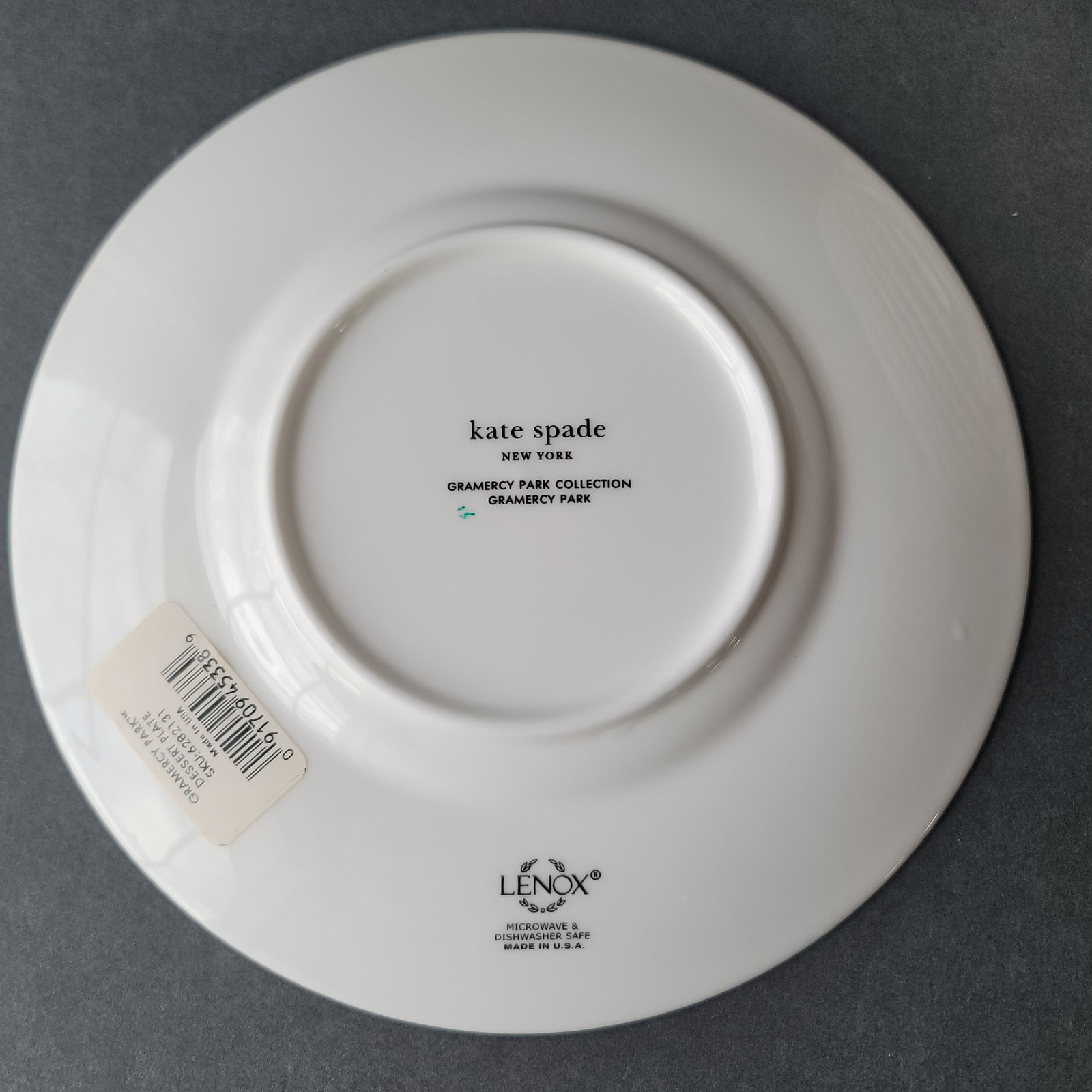 Kate Spade Lenox Gramercy Park Dessert Plates Set of 11 Geometric Pattern - 8