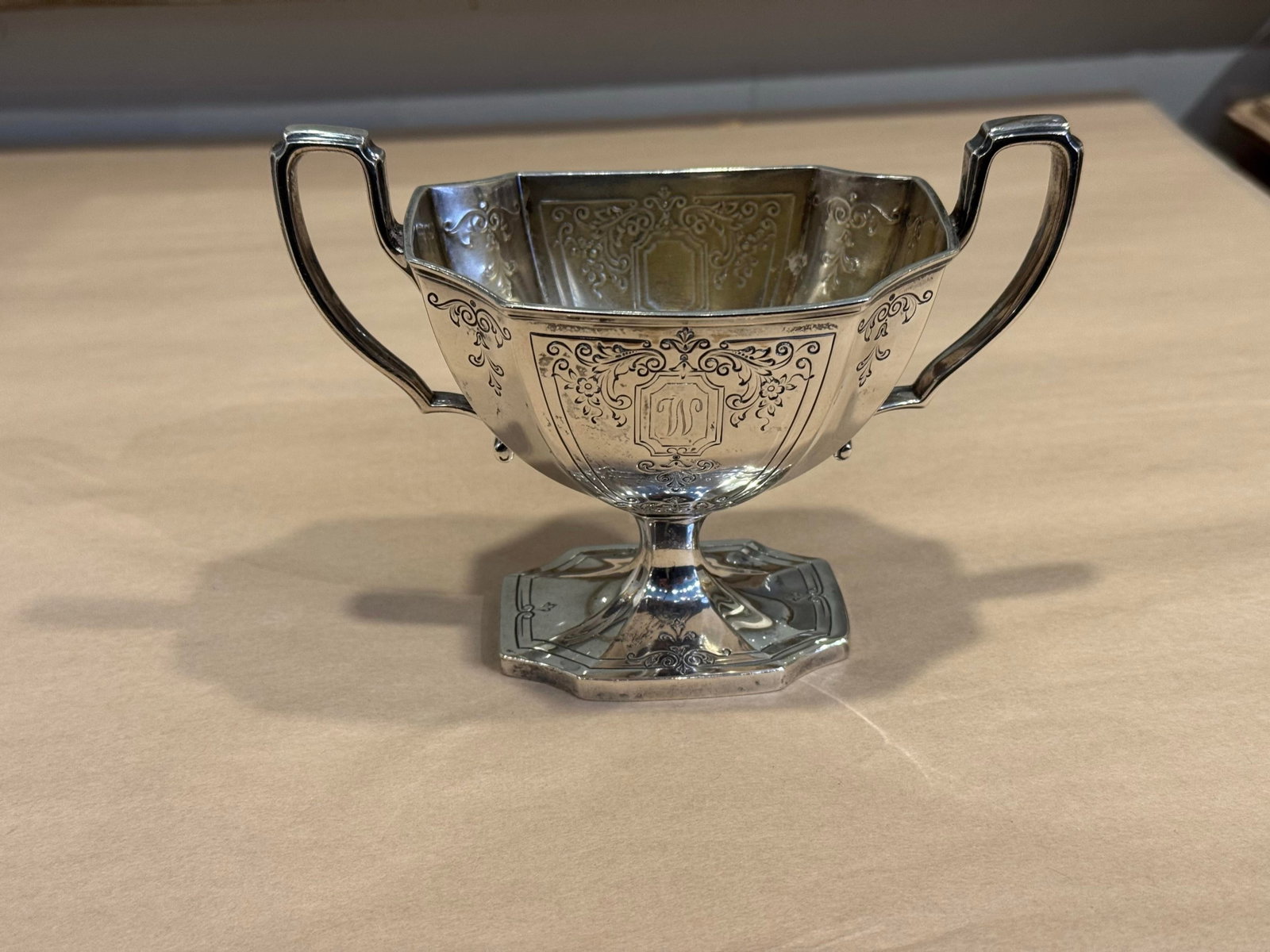Antique Victorian Sterling Silver Double Handed Bowl - 5