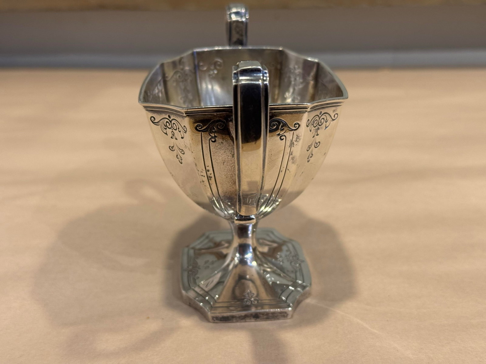 Antique Victorian Sterling Silver Double Handed Bowl - 6