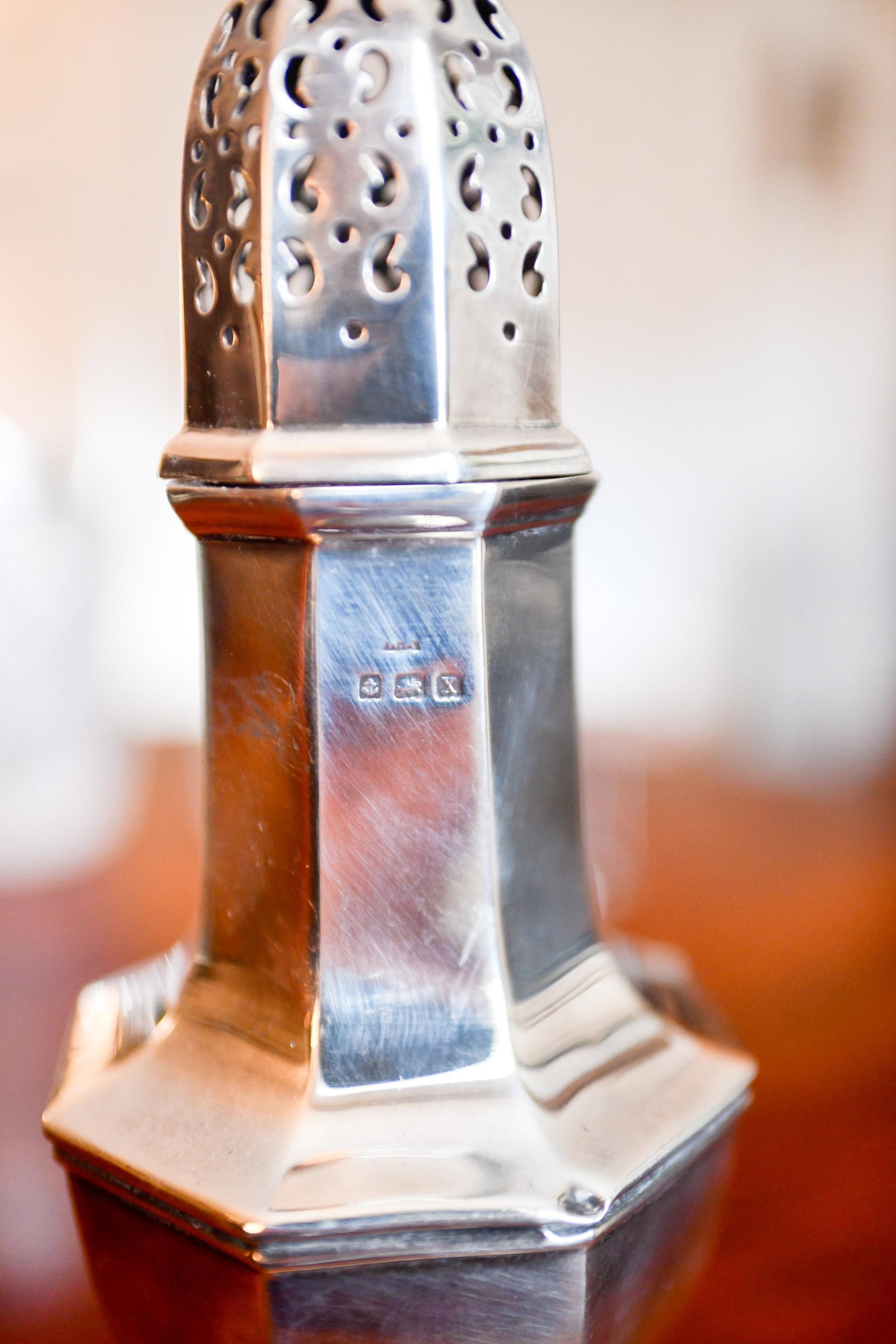 1897 Sterling Silver English Muffineer Birmingham England 8.25" High - 6