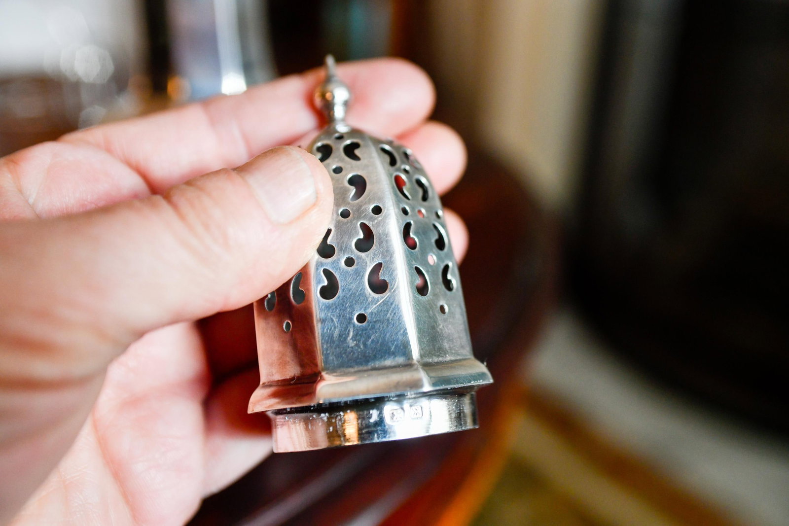 1897 Sterling Silver English Muffineer Birmingham England 8.25" High - 8