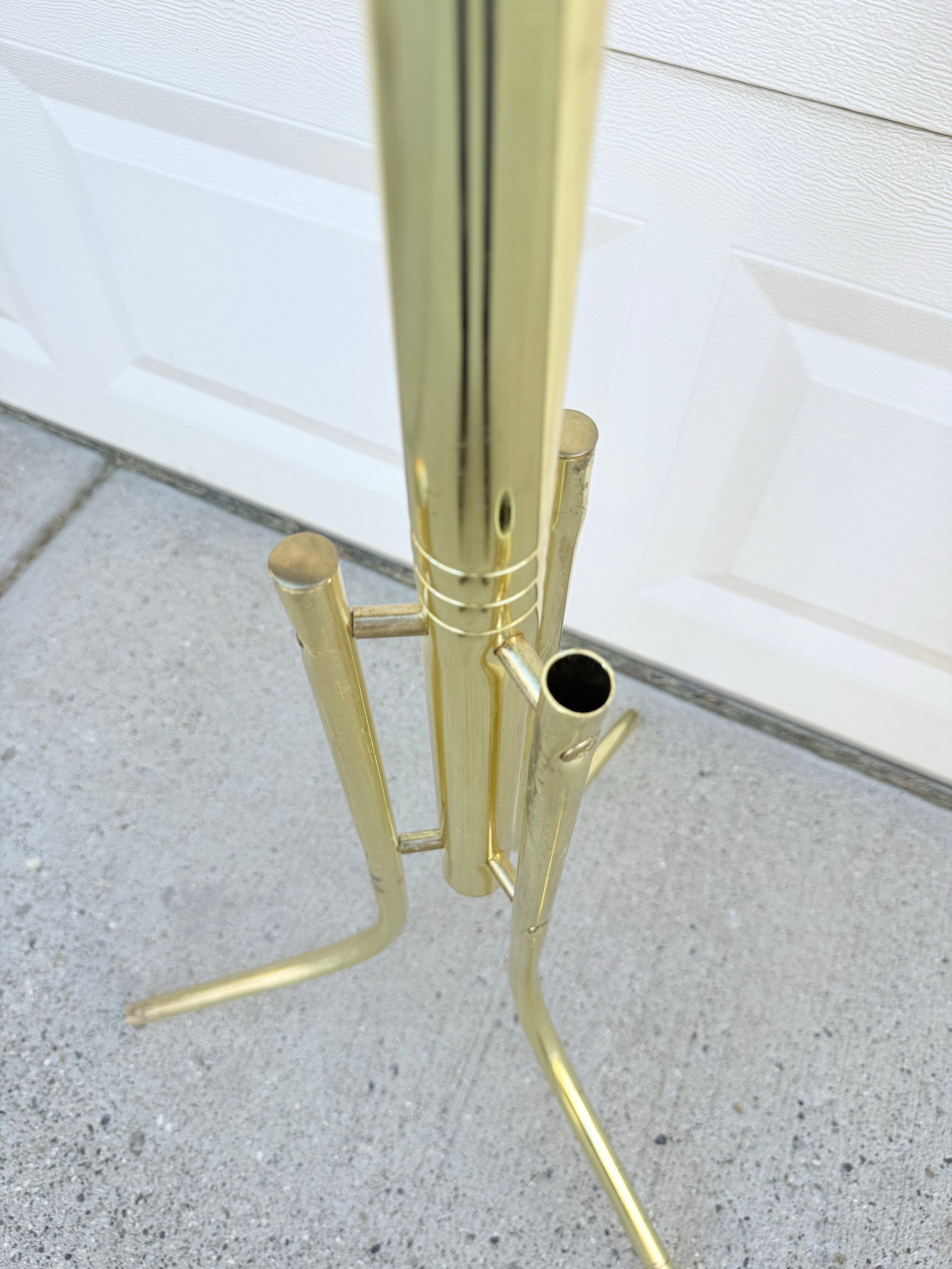Mid 20th Century Vintage Mid Century Modern Brass Coat Rack - 5