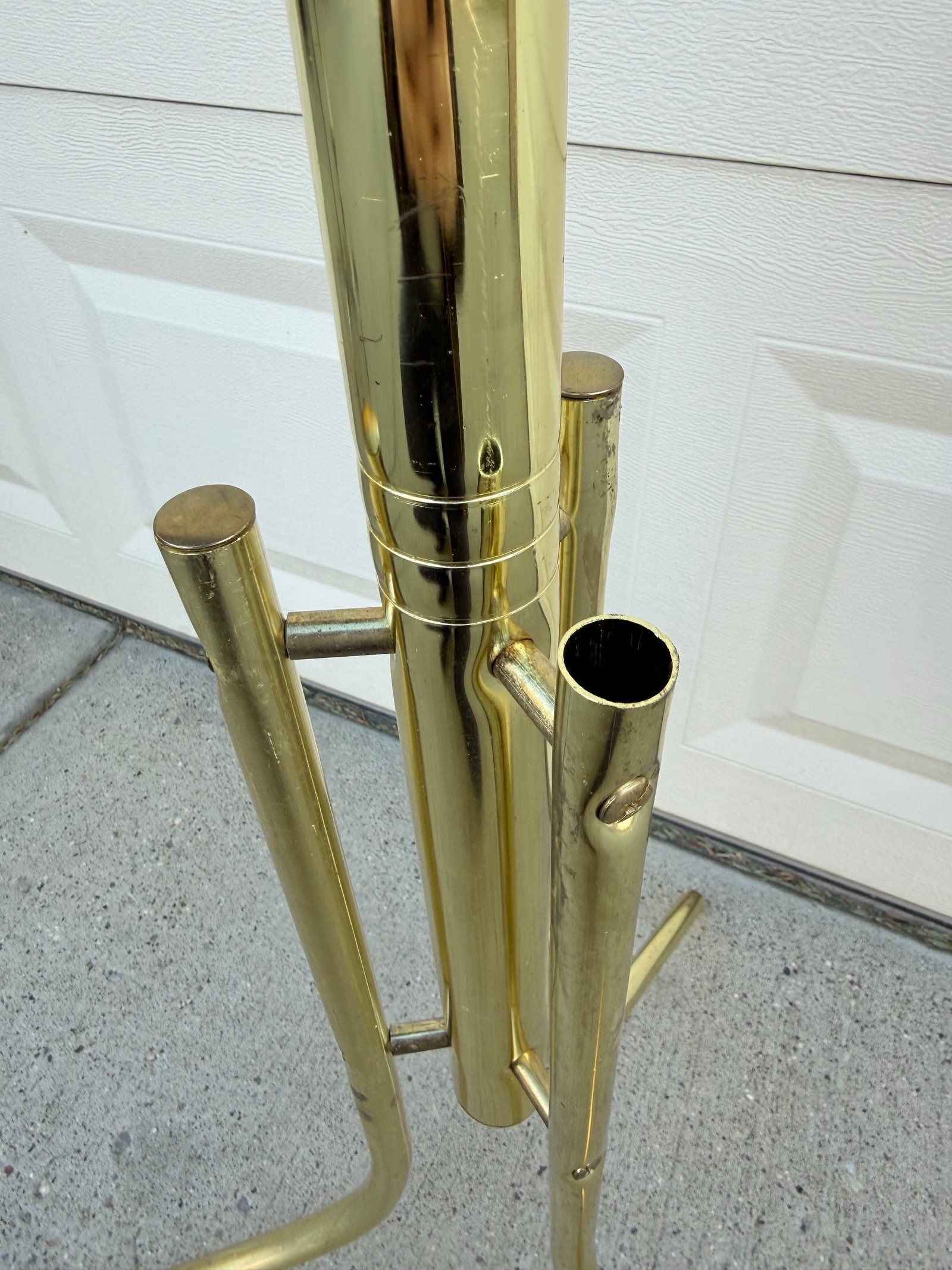 Mid 20th Century Vintage Mid Century Modern Brass Coat Rack - 6
