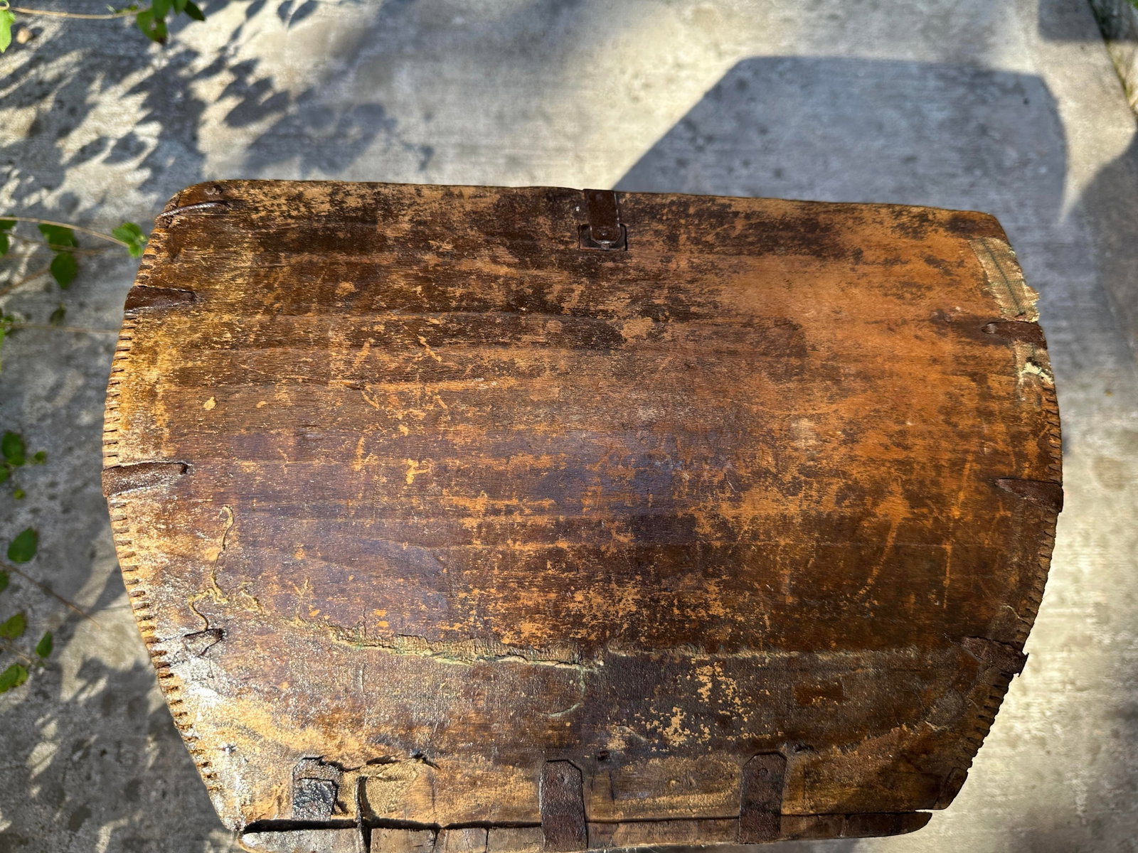 Large Antique Japanese Primitive Wooden Rice Grain Box - 10