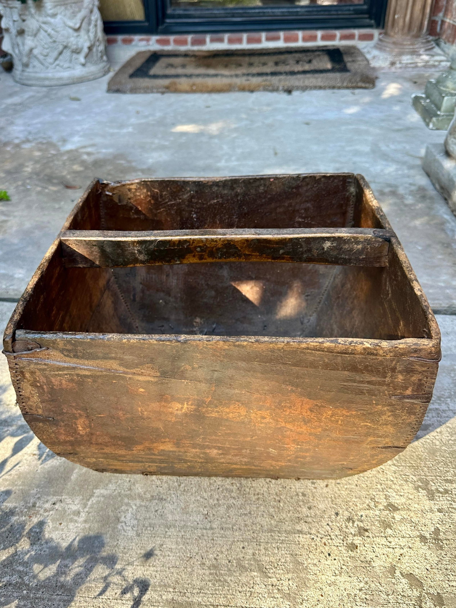 Large Antique Japanese Primitive Wooden Rice Grain Box - 3