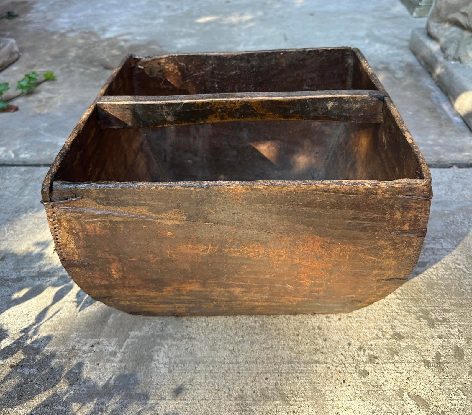 Large Antique Japanese Primitive Wooden Rice Grain Box - 4