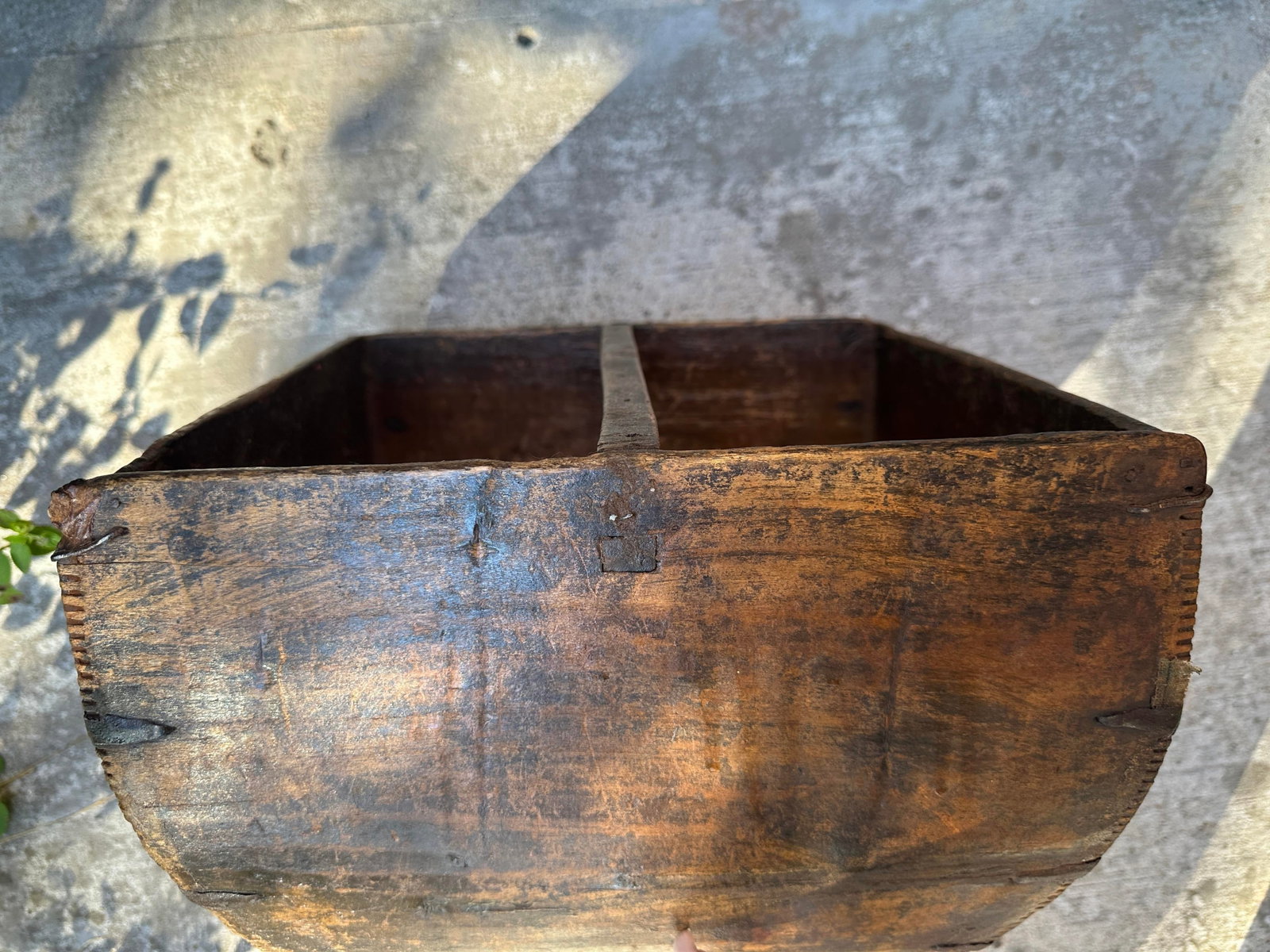 Large Antique Japanese Primitive Wooden Rice Grain Box - 8