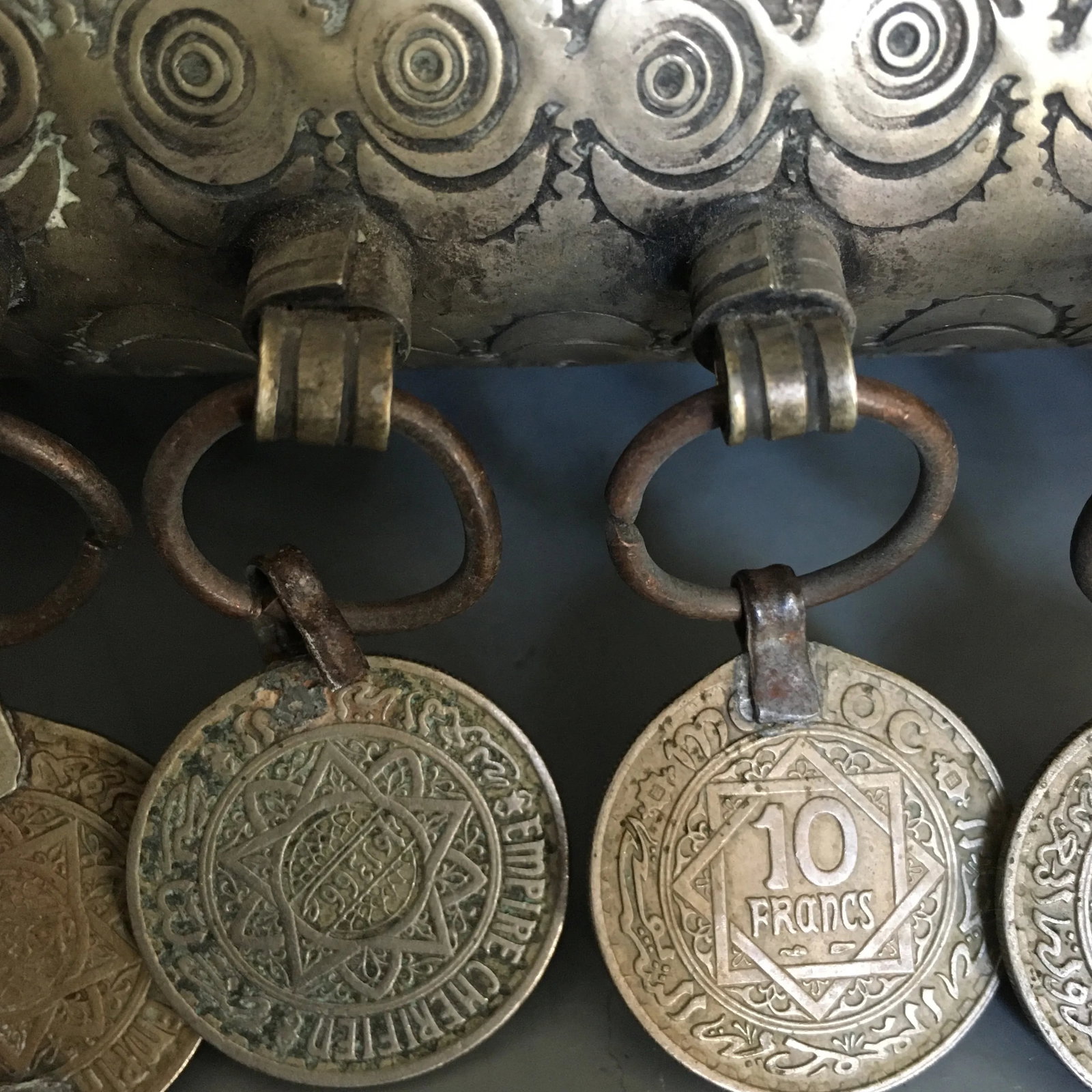 1940s Moroccan Silverton Metal Container - 10