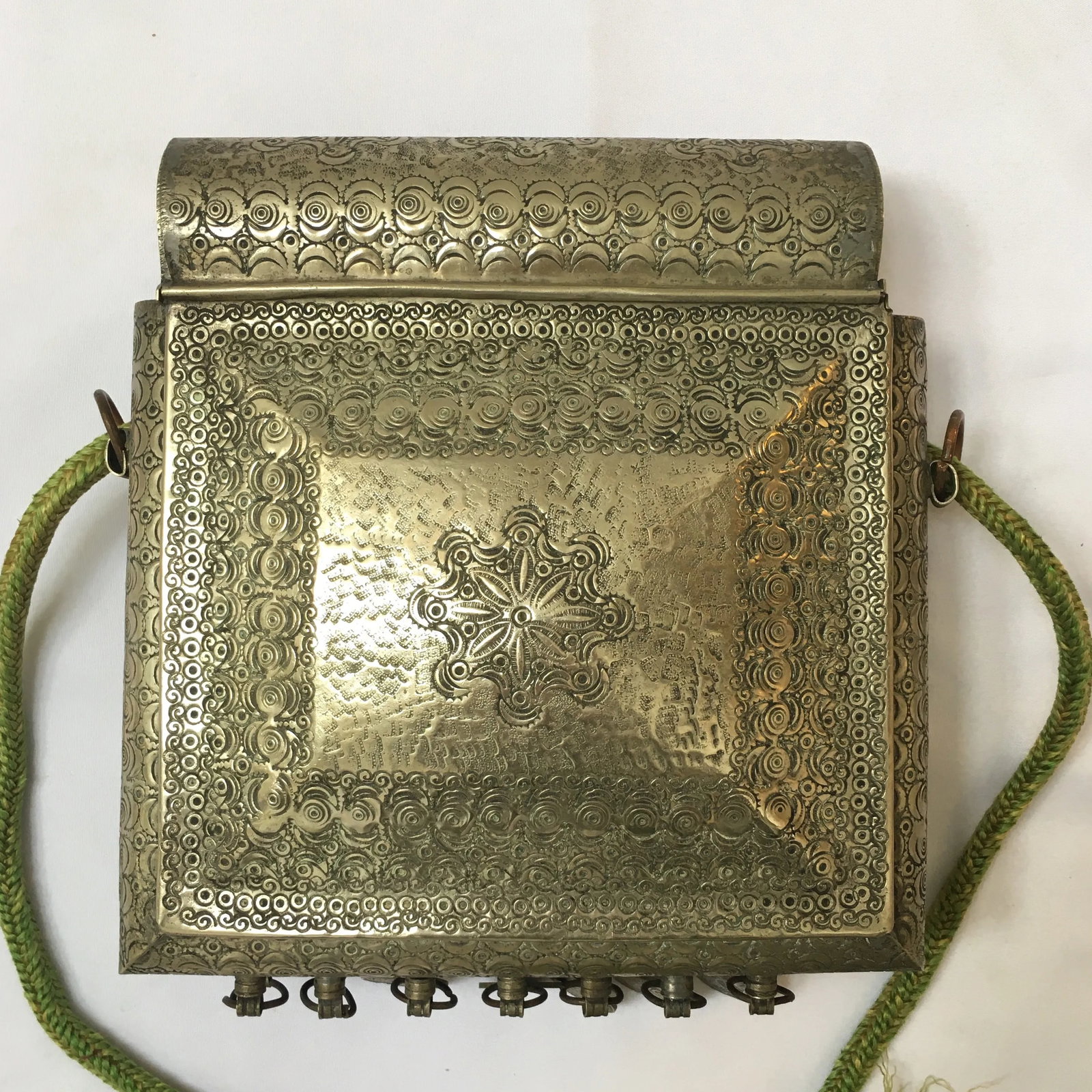 1940s Moroccan Silverton Metal Container - 11