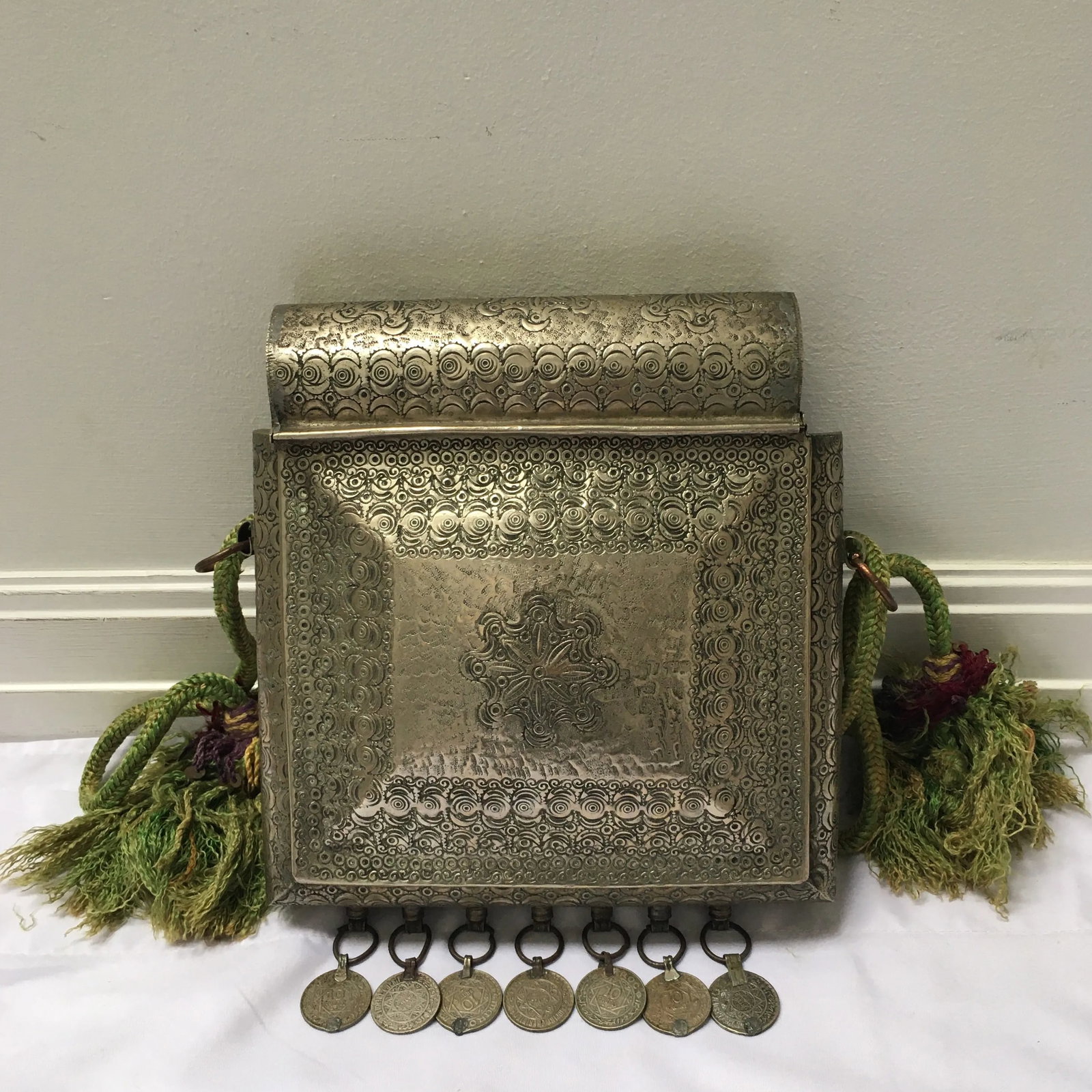 1940s Moroccan Silverton Metal Container - 13