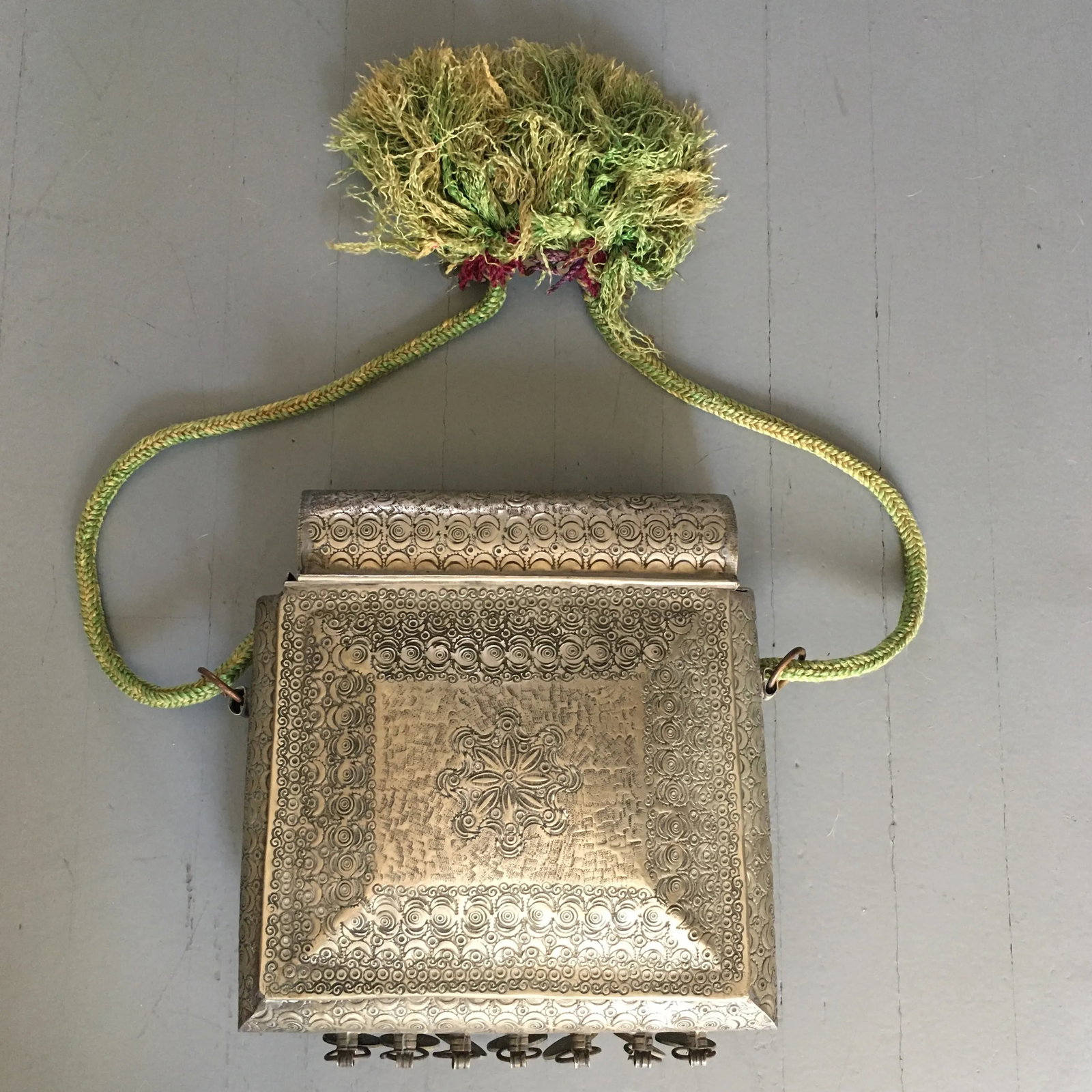 1940s Moroccan Silverton Metal Container - 2