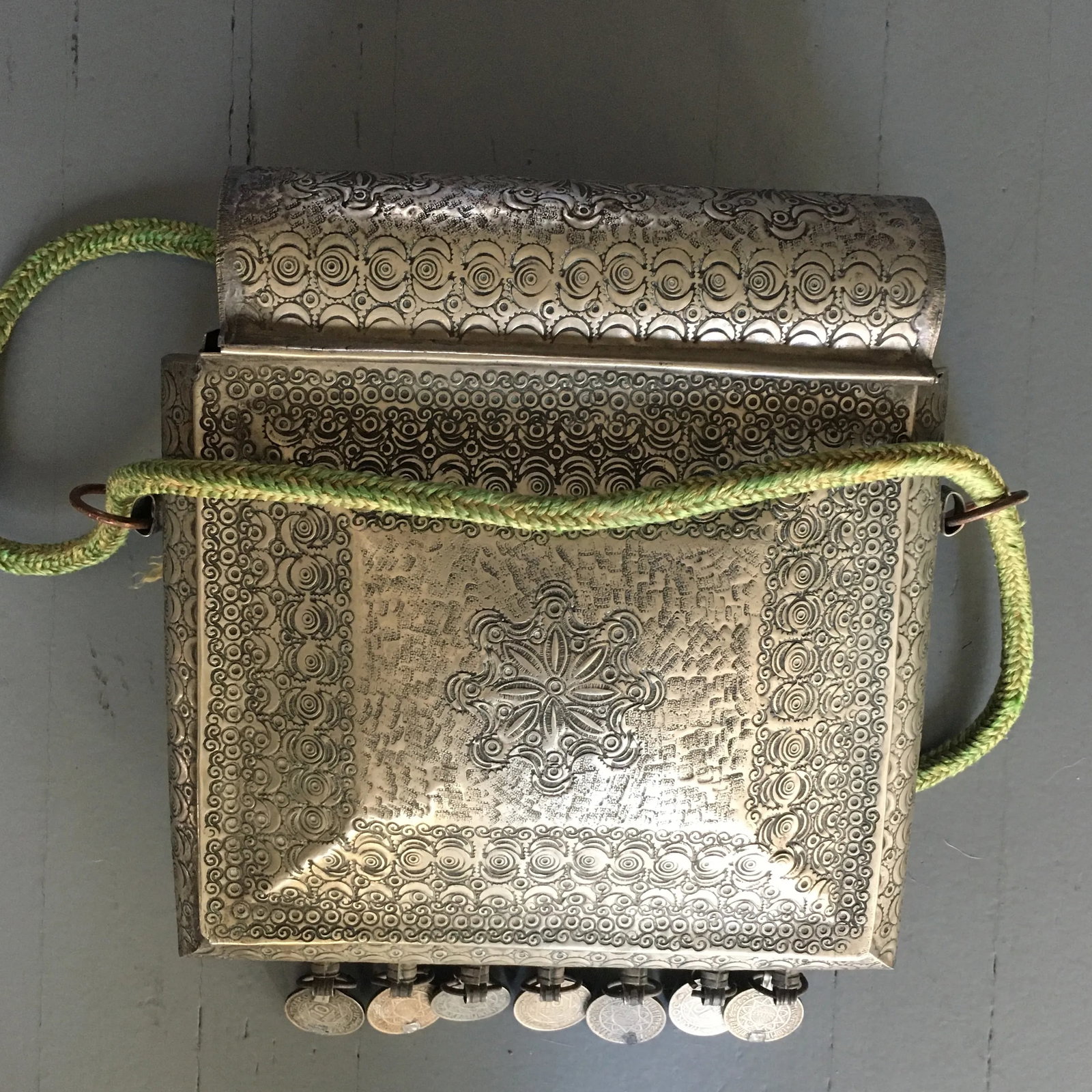 1940s Moroccan Silverton Metal Container - 3