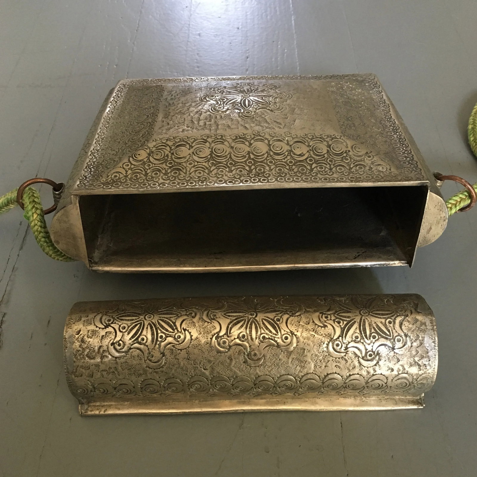 1940s Moroccan Silverton Metal Container - 7
