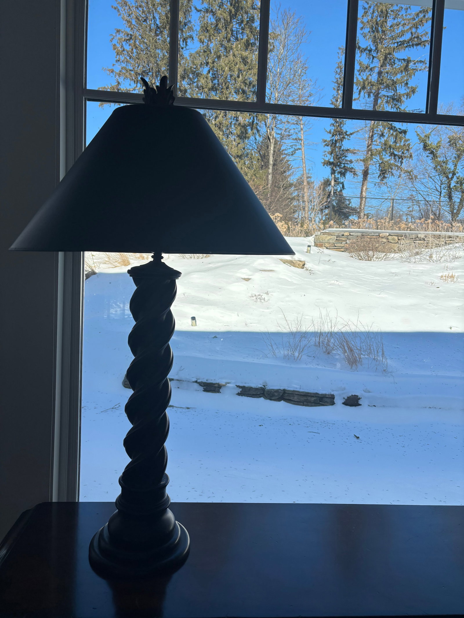 Pair of Wooden Twist Lamps - 3