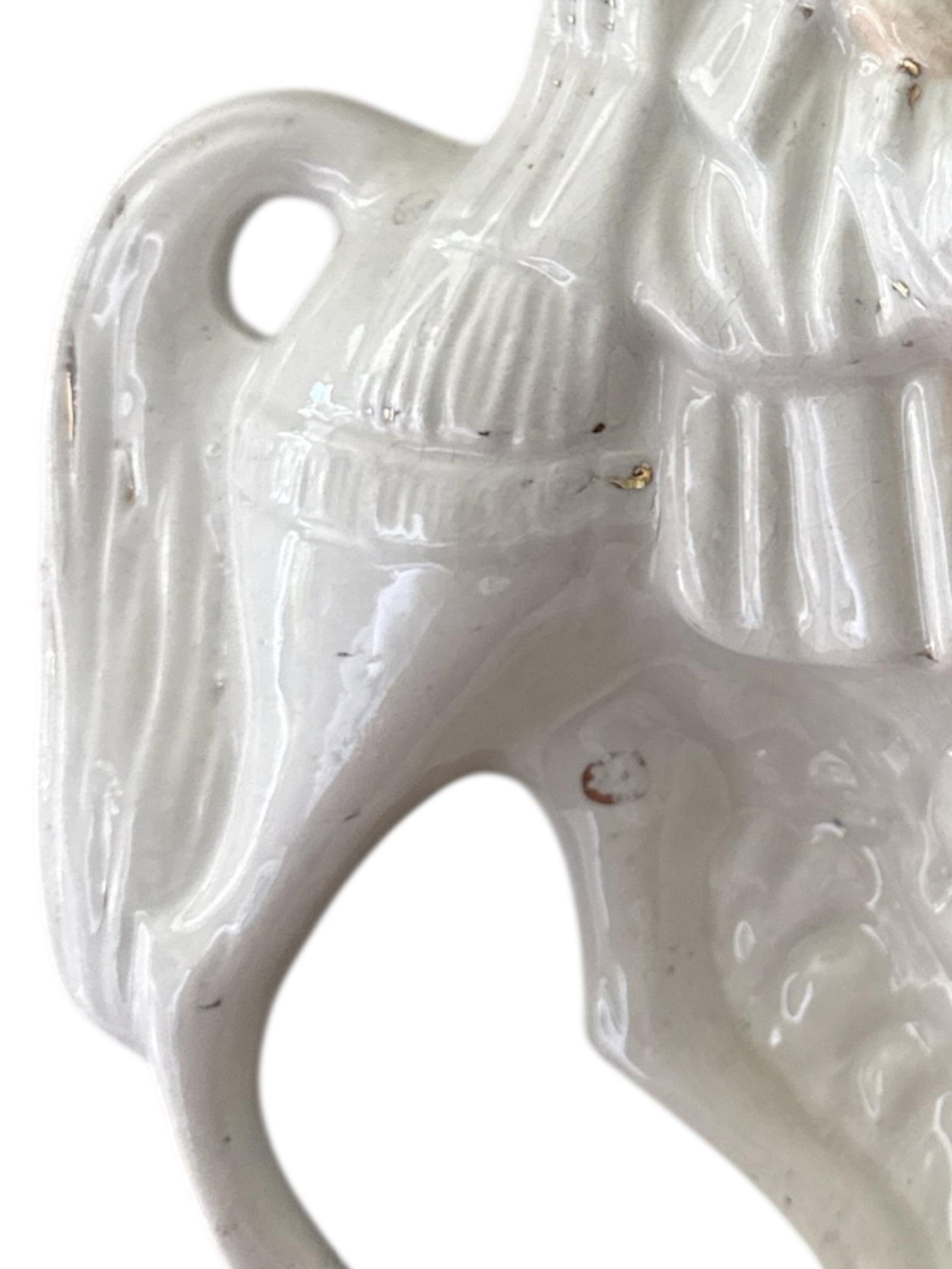 19th-Century English Staffordshire Flatback Horse and Rider Figure C. 1860-80 - 6