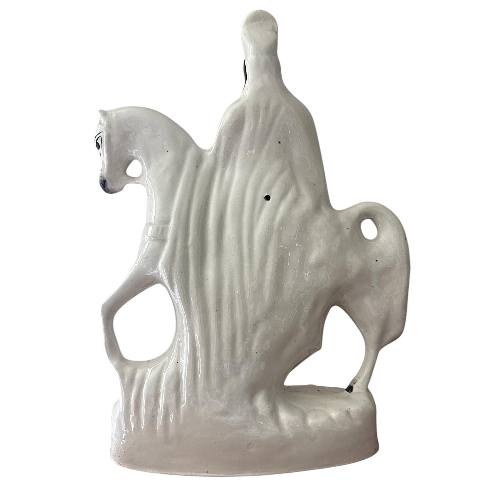 19th-Century English Staffordshire Flatback Horse and Rider Figure C. 1860-80 - 8