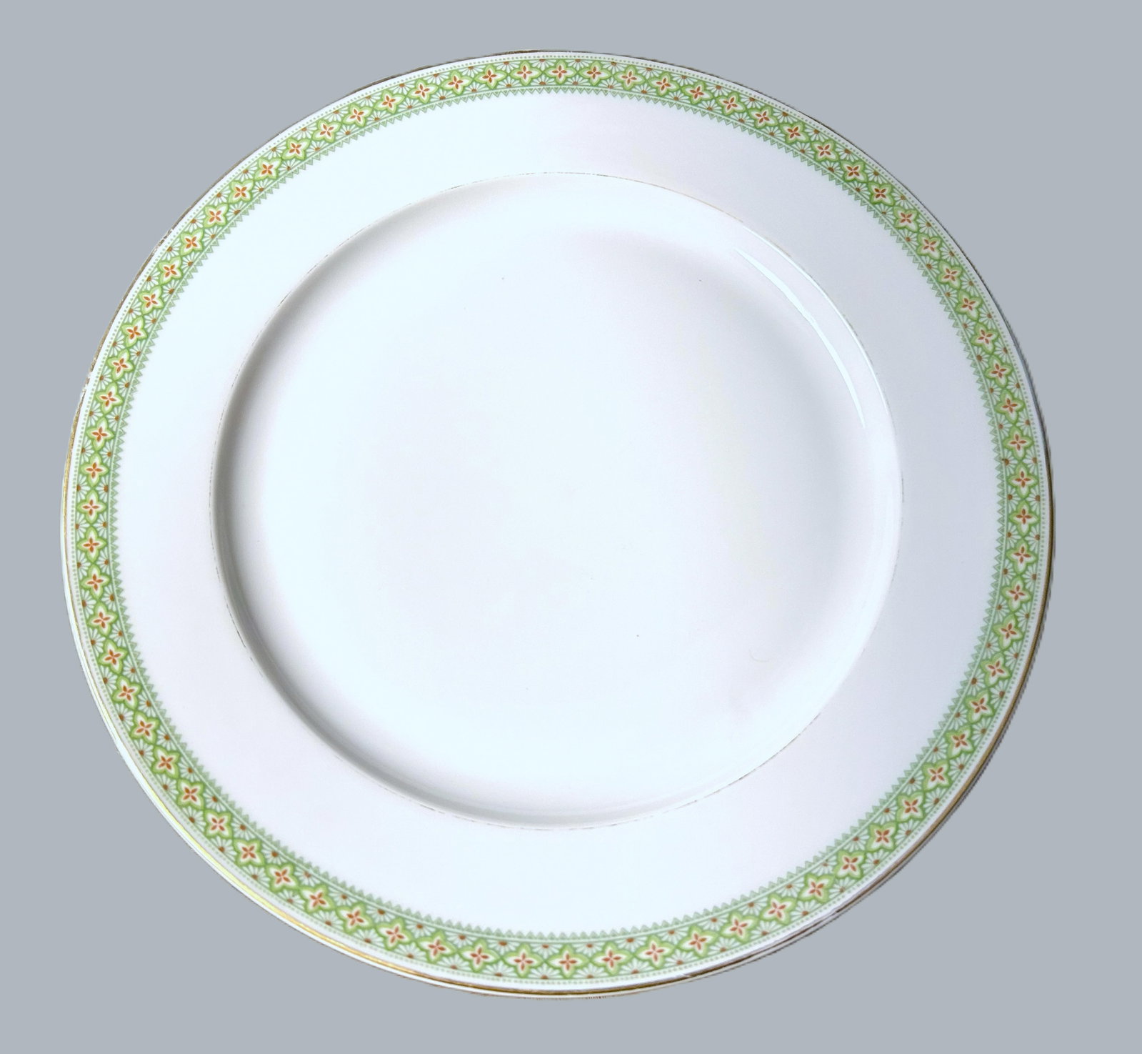 Antique French Limoges, T&v, Green & Gold Dinner Plates - Set of 6 - 2