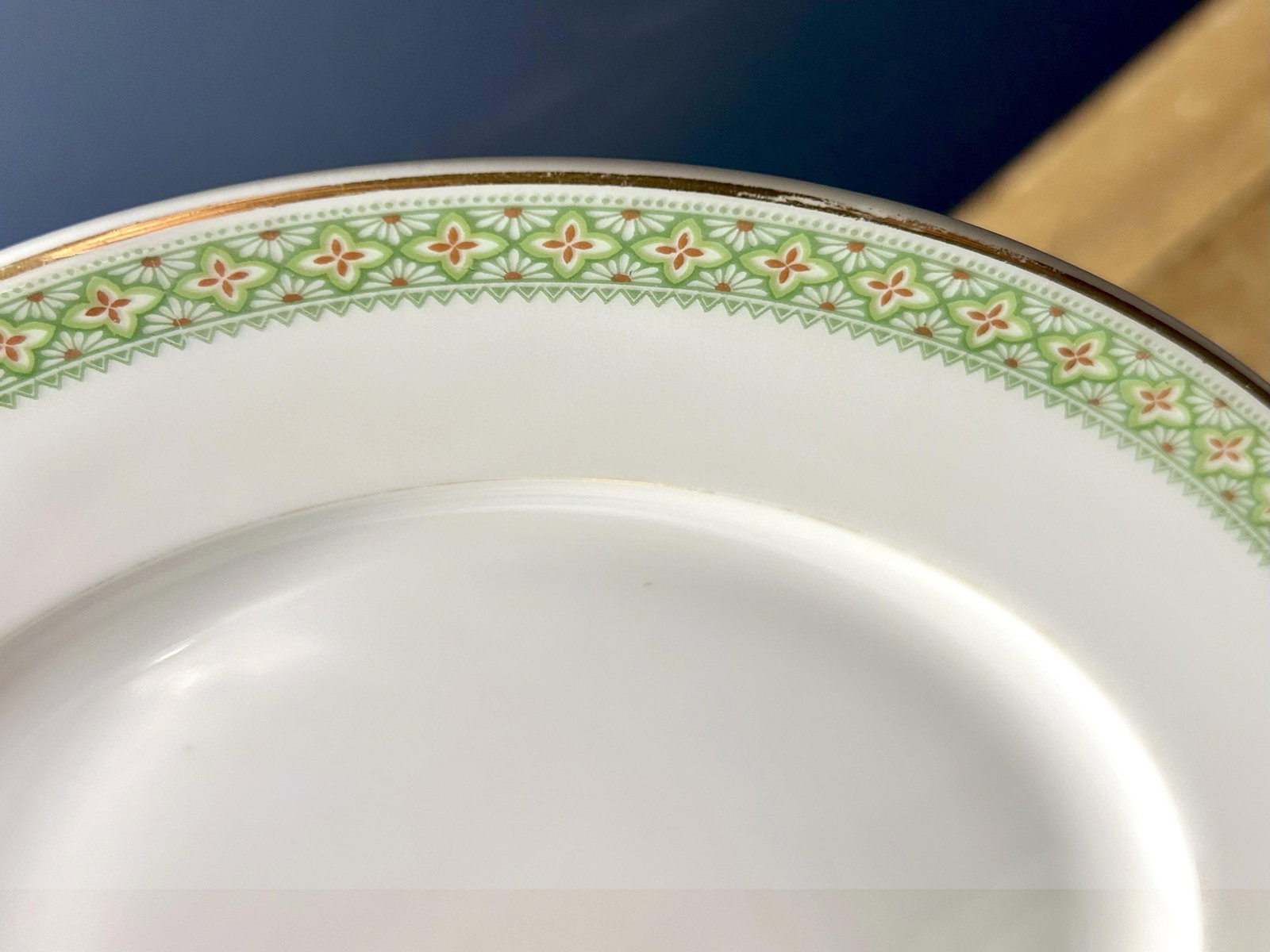Antique French Limoges, T&v, Green & Gold Dinner Plates - Set of 6 - 7