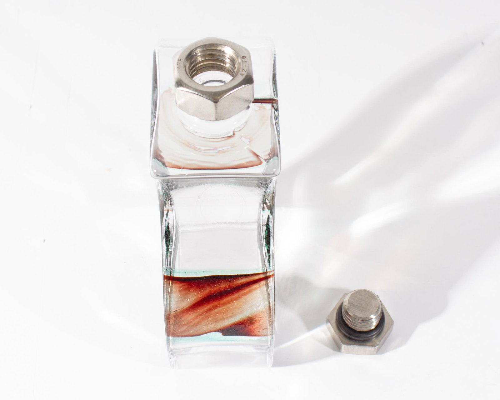 Glass "Macho" Decanter by Kjell Engman for Kosta Boda - 4