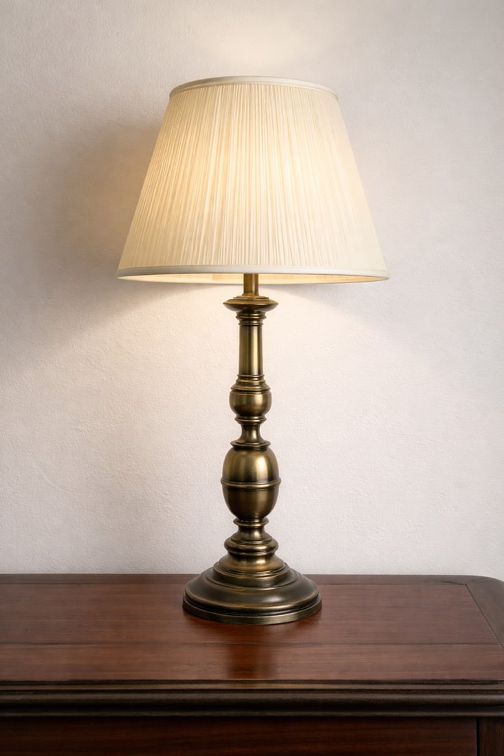 1960s Neoclassical Revival Brass Stiffel Baluster Table Lamp - 2