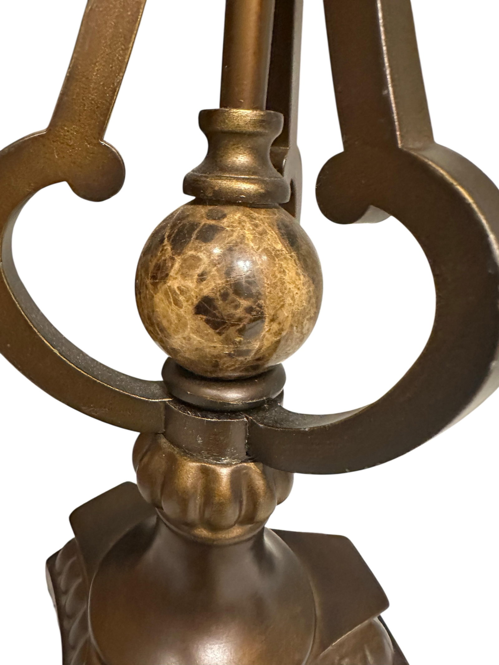 A Pair of Vintage Marble and Bronze Table Lamps - 10