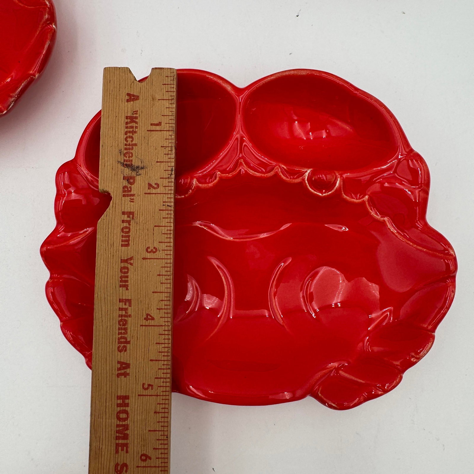 1950s Mid Century Modern Crab Plates "Japan" Ceramic Dish Candy Nut Dip - Set of 4 - 4