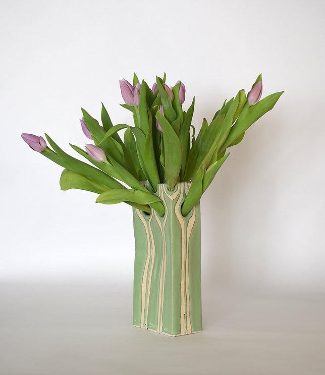 Reverse Art Nouveau Tulipiere Vase - 2