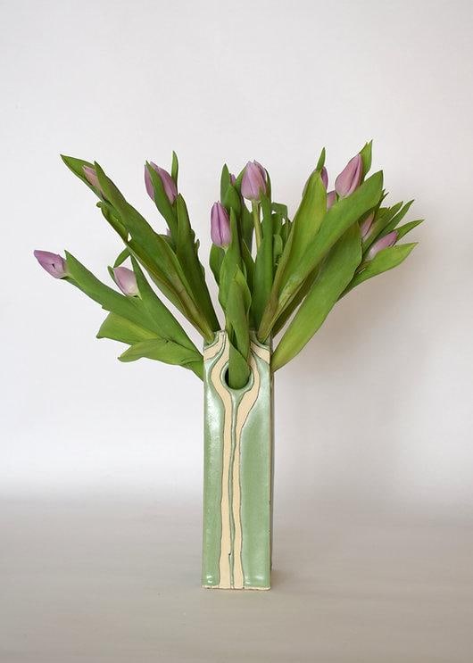 Reverse Art Nouveau Tulipiere Vase - 4