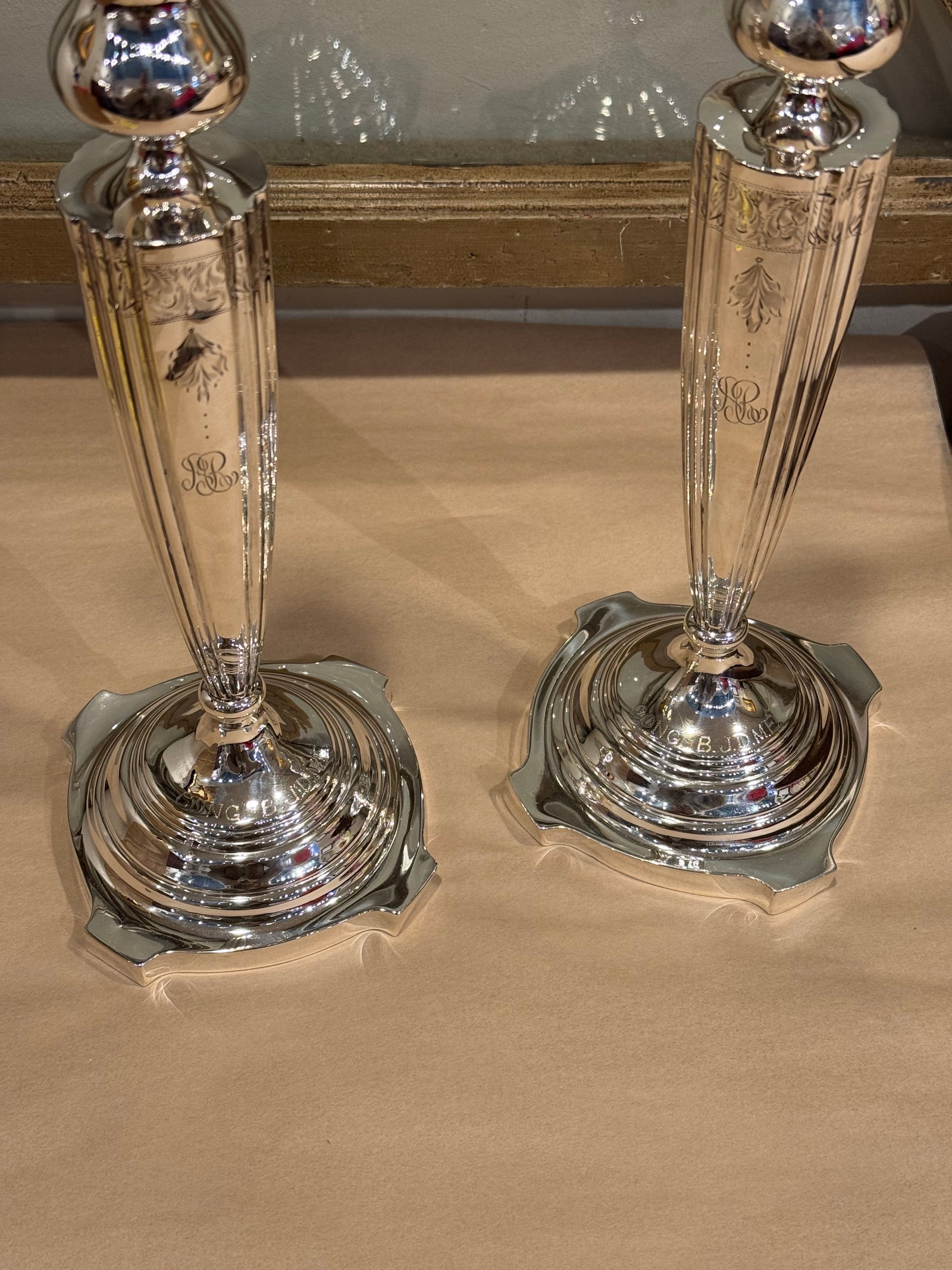 Mid 20th Century Victor Siedman Sterling Silver Candlesticks - 4