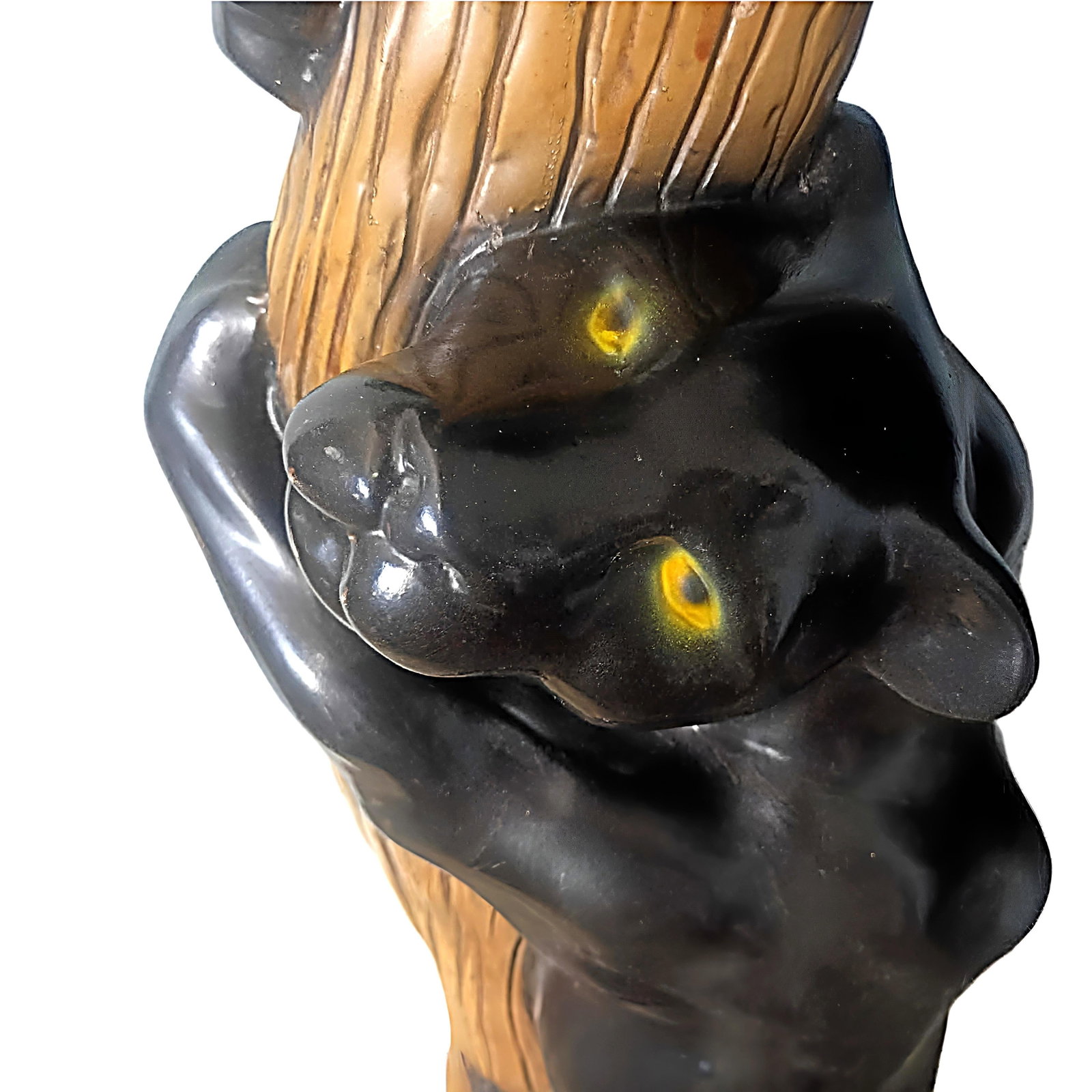 1980s Black Panther Floor Lamp With Original Shade - 2