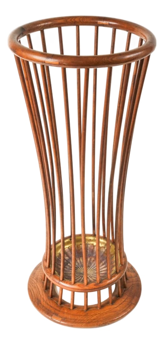 Antique Oak Bentwood and Spindle Umbrella Stand Cane Stand (1 of 15)