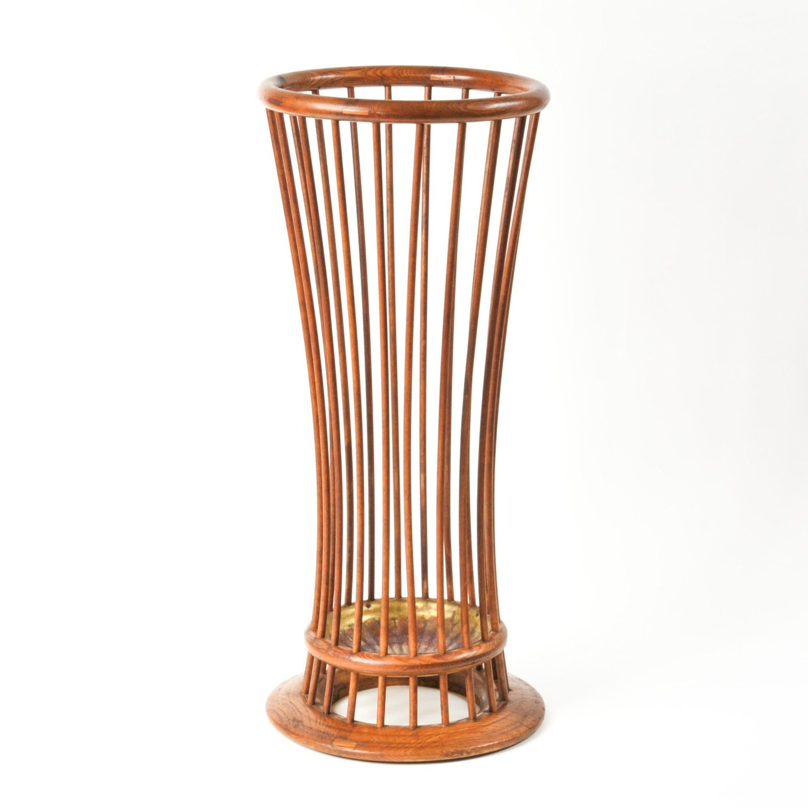 Antique Oak Bentwood and Spindle Umbrella Stand Cane Stand - 3