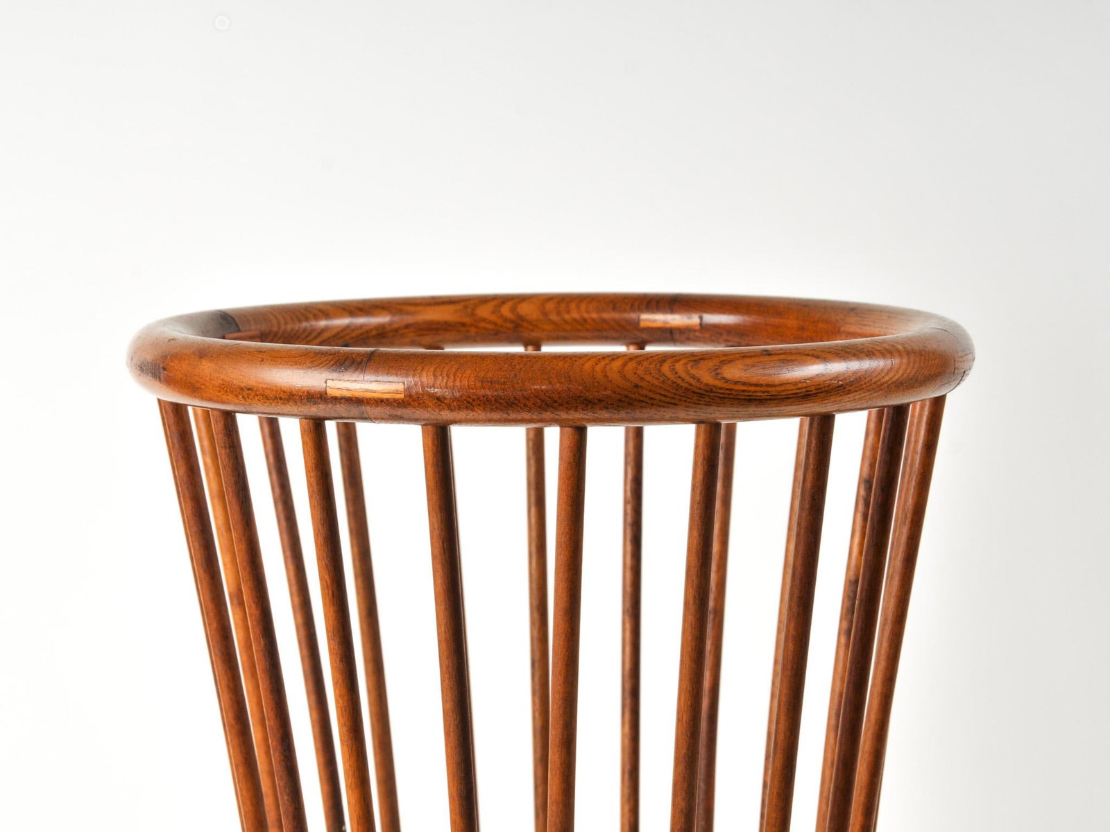 Antique Oak Bentwood and Spindle Umbrella Stand Cane Stand - 5