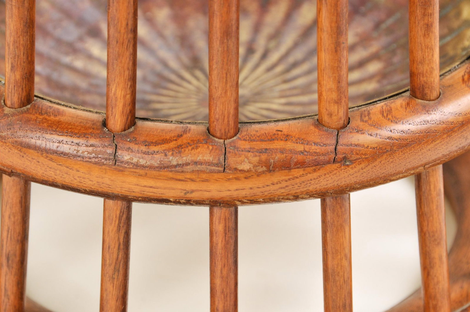 Antique Oak Bentwood and Spindle Umbrella Stand Cane Stand - 9
