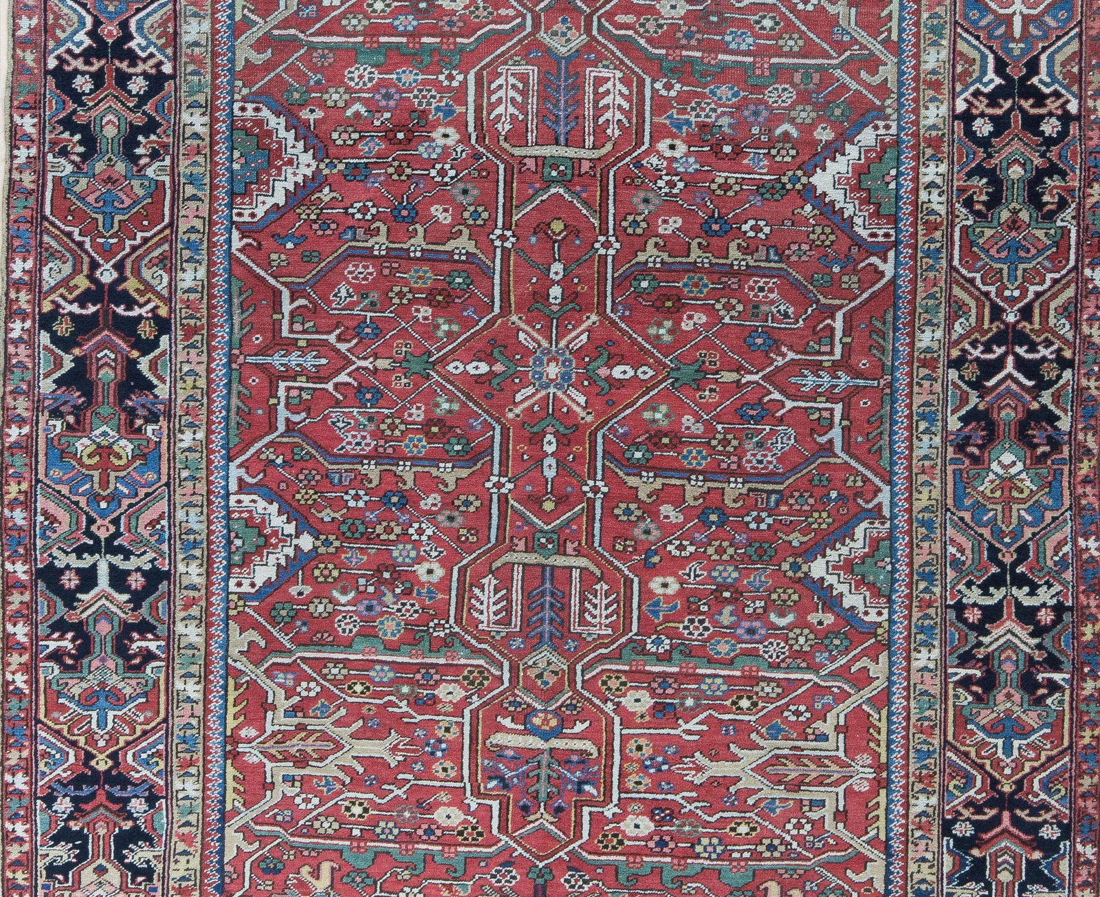 Heriz Carpet 10.11x7.5 Oriental Rug, Nw Persia 1920s Rug - 3