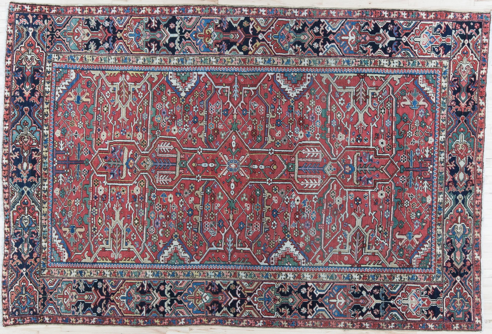 Heriz Carpet 10.11x7.5 Oriental Rug, Nw Persia 1920s Rug - 6