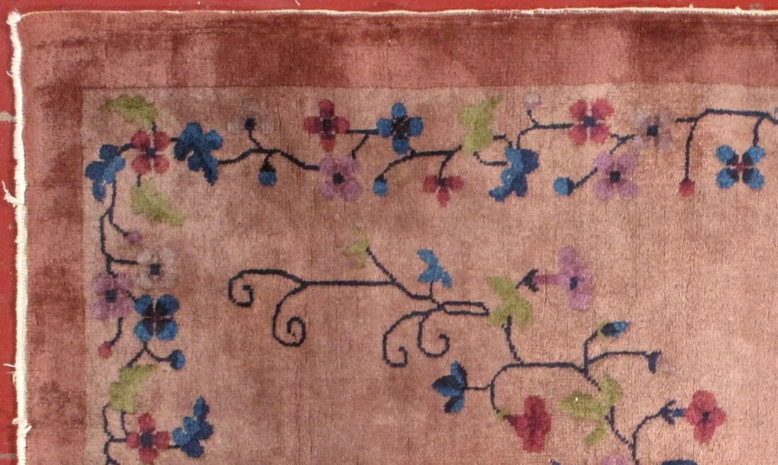 1920s Handmade Antique Art Deco Chinese Rug 3' X 6' - 2