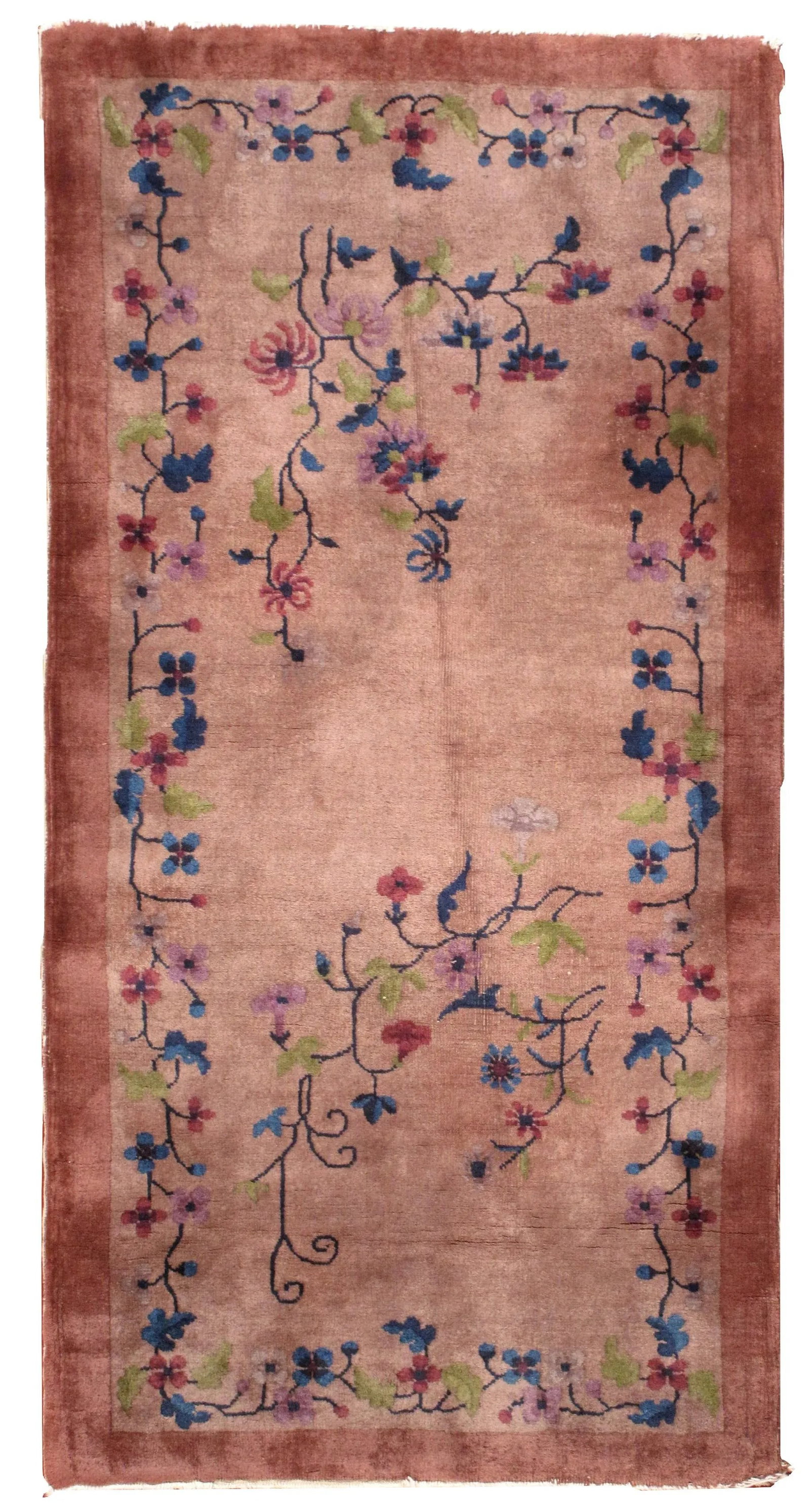 1920s Handmade Antique Art Deco Chinese Rug 3' X 6' - 6
