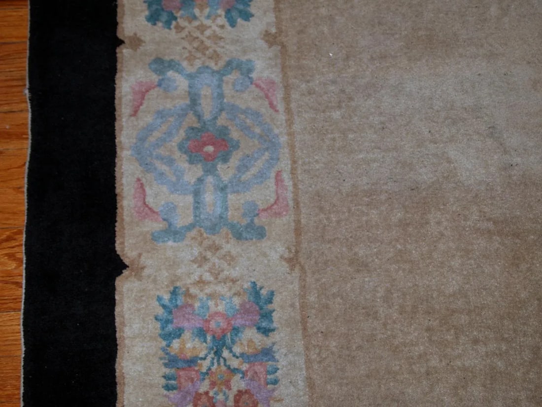 1920s Handmade Antique Art Deco Chinese Rug 4.10' X 8' - 7