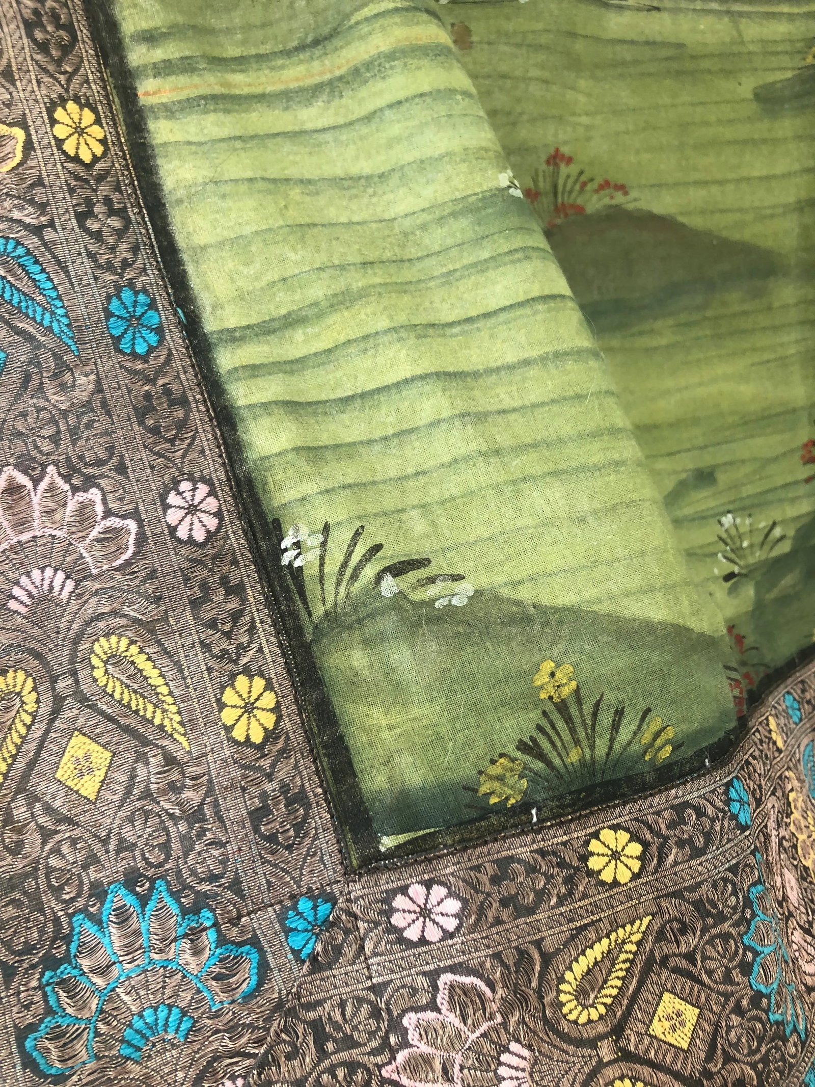 1970s Large Indian Silk Tapestry Art - 6