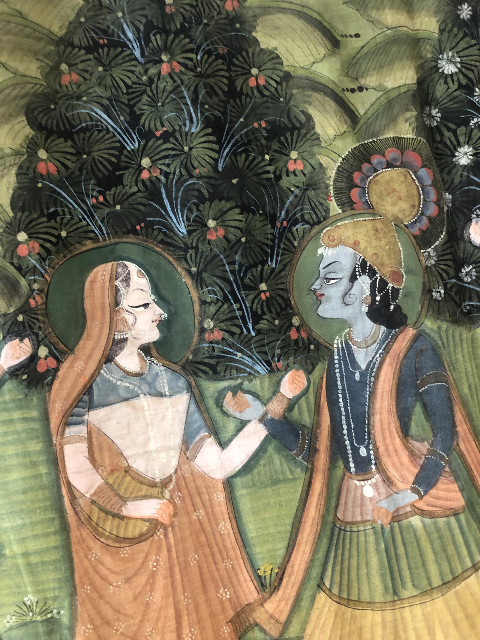 1970s Large Indian Silk Tapestry Art - 7