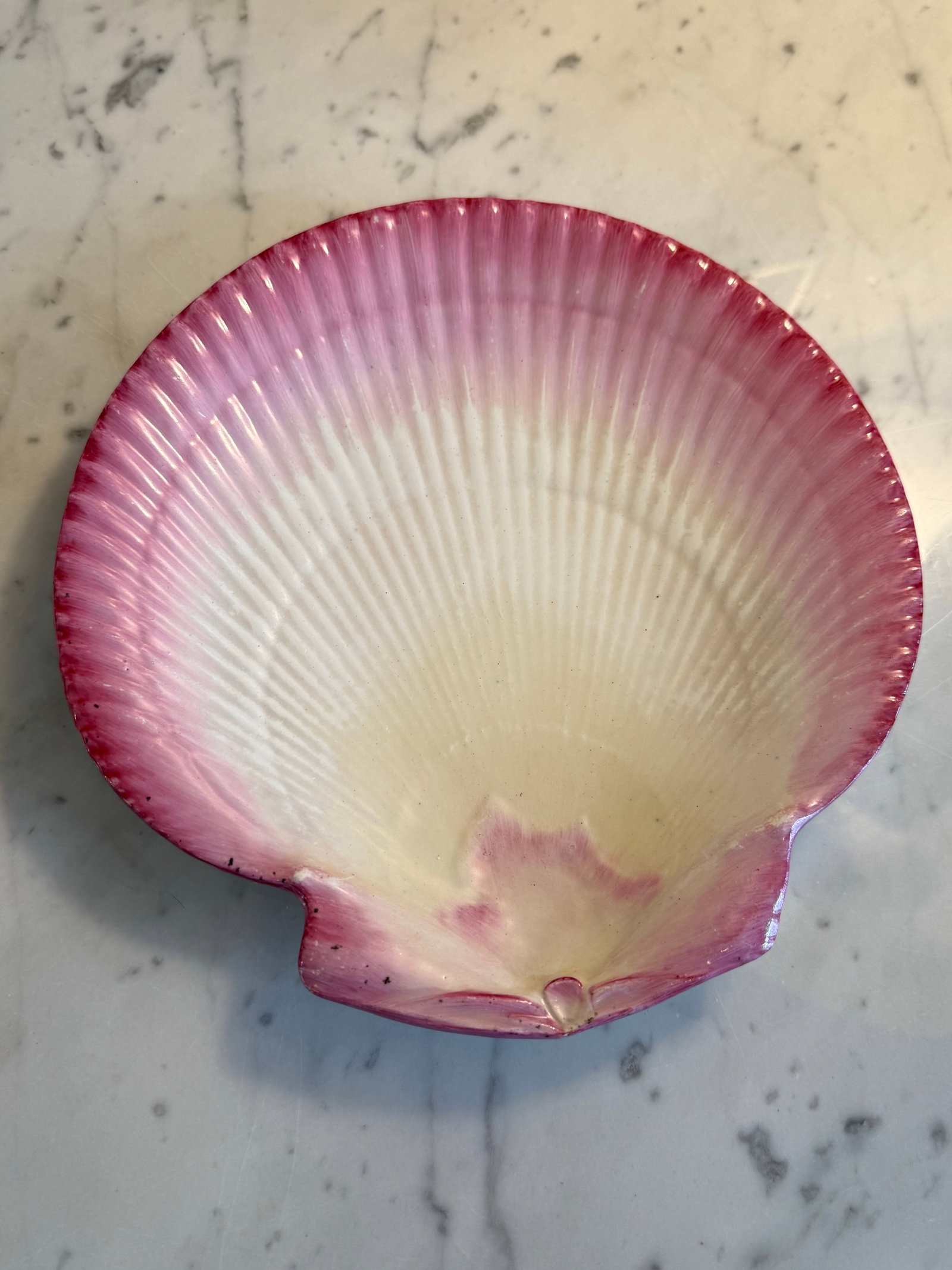 Antique 1891 Wedgwood Pink Majolica Nautilus Dessert Service - 8 Pieces - 3