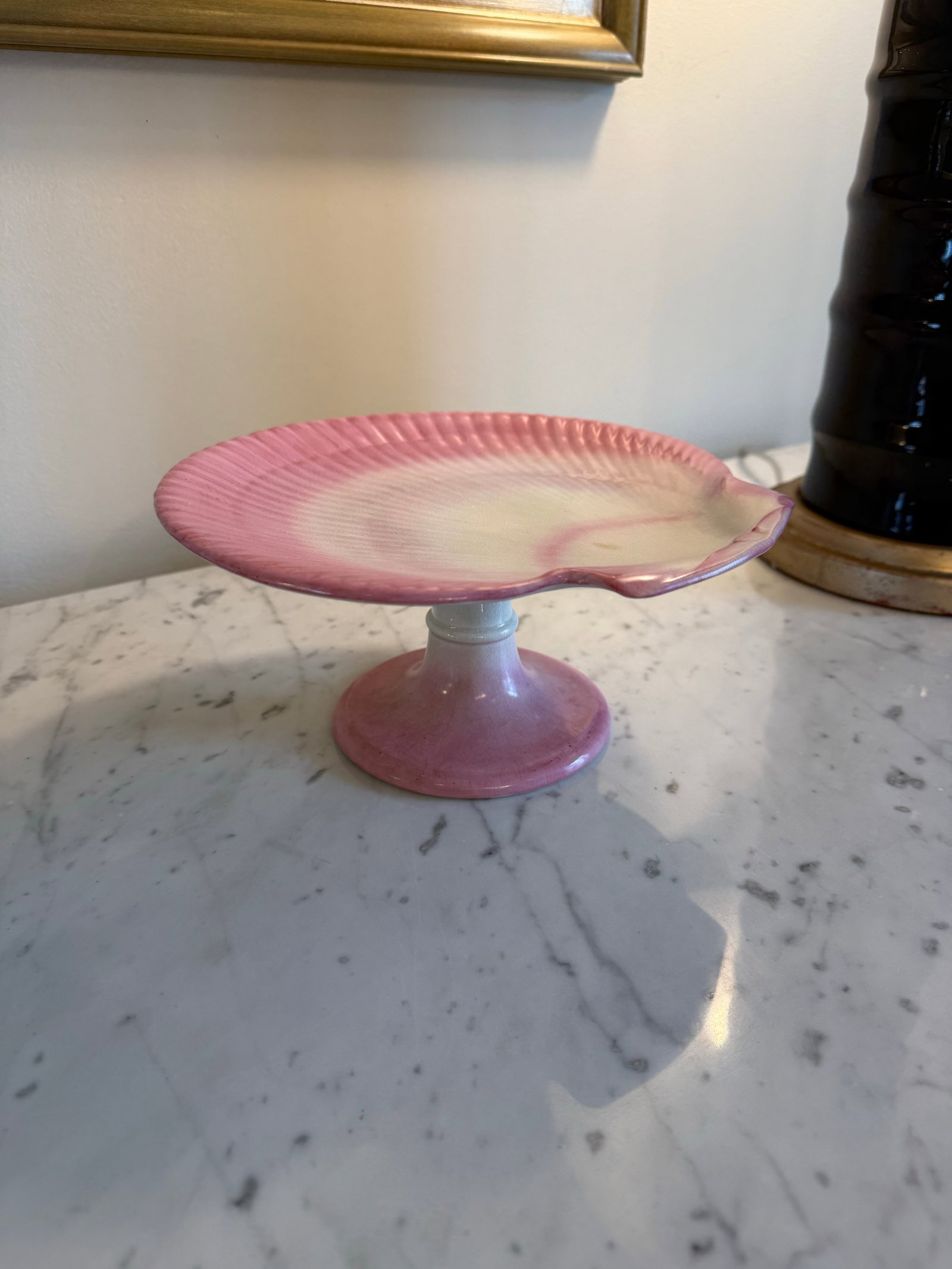 Antique 1891 Wedgwood Pink Majolica Nautilus Dessert Service - 8 Pieces - 4