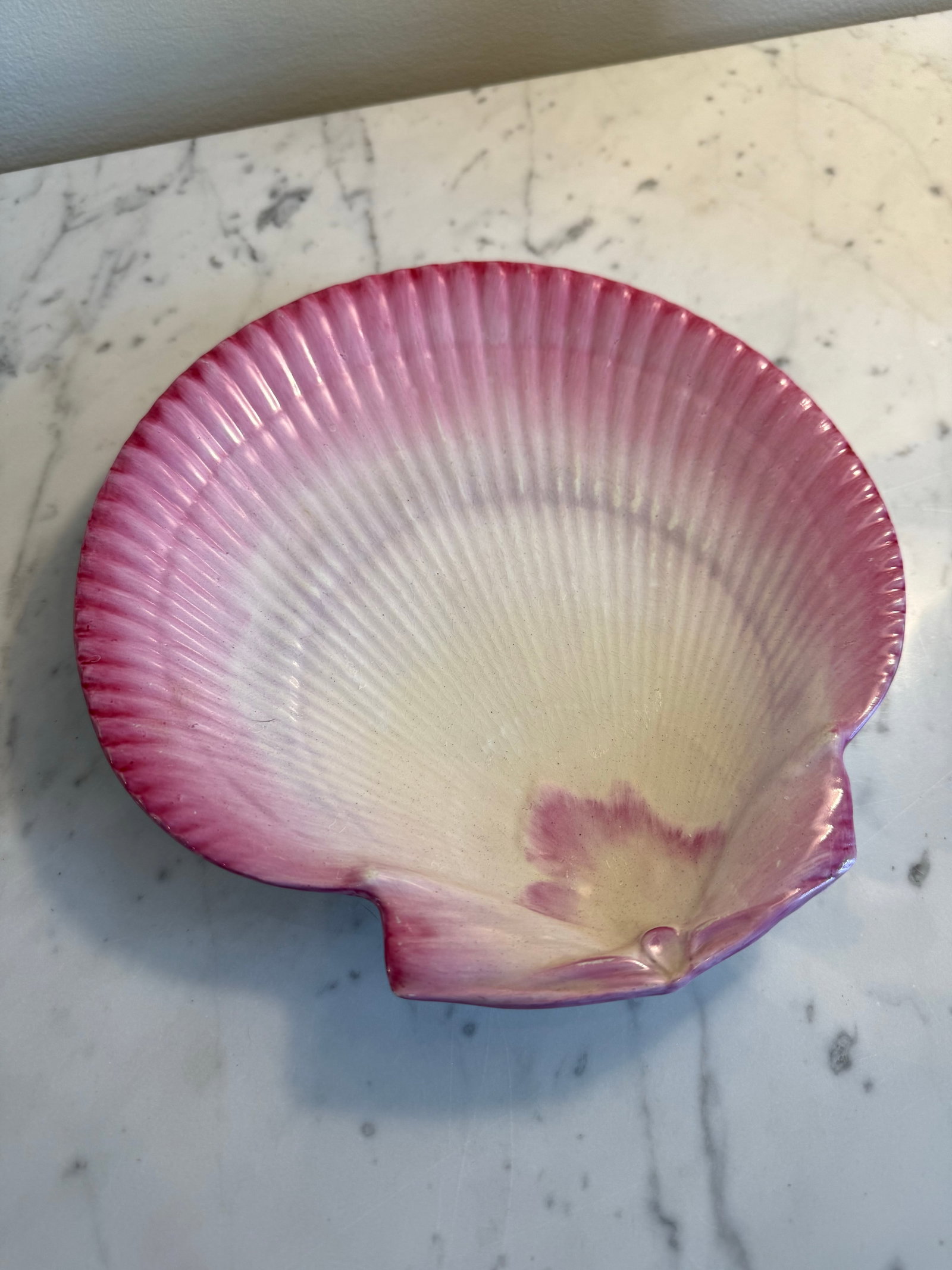 Antique 1891 Wedgwood Pink Majolica Nautilus Dessert Service - 8 Pieces - 5