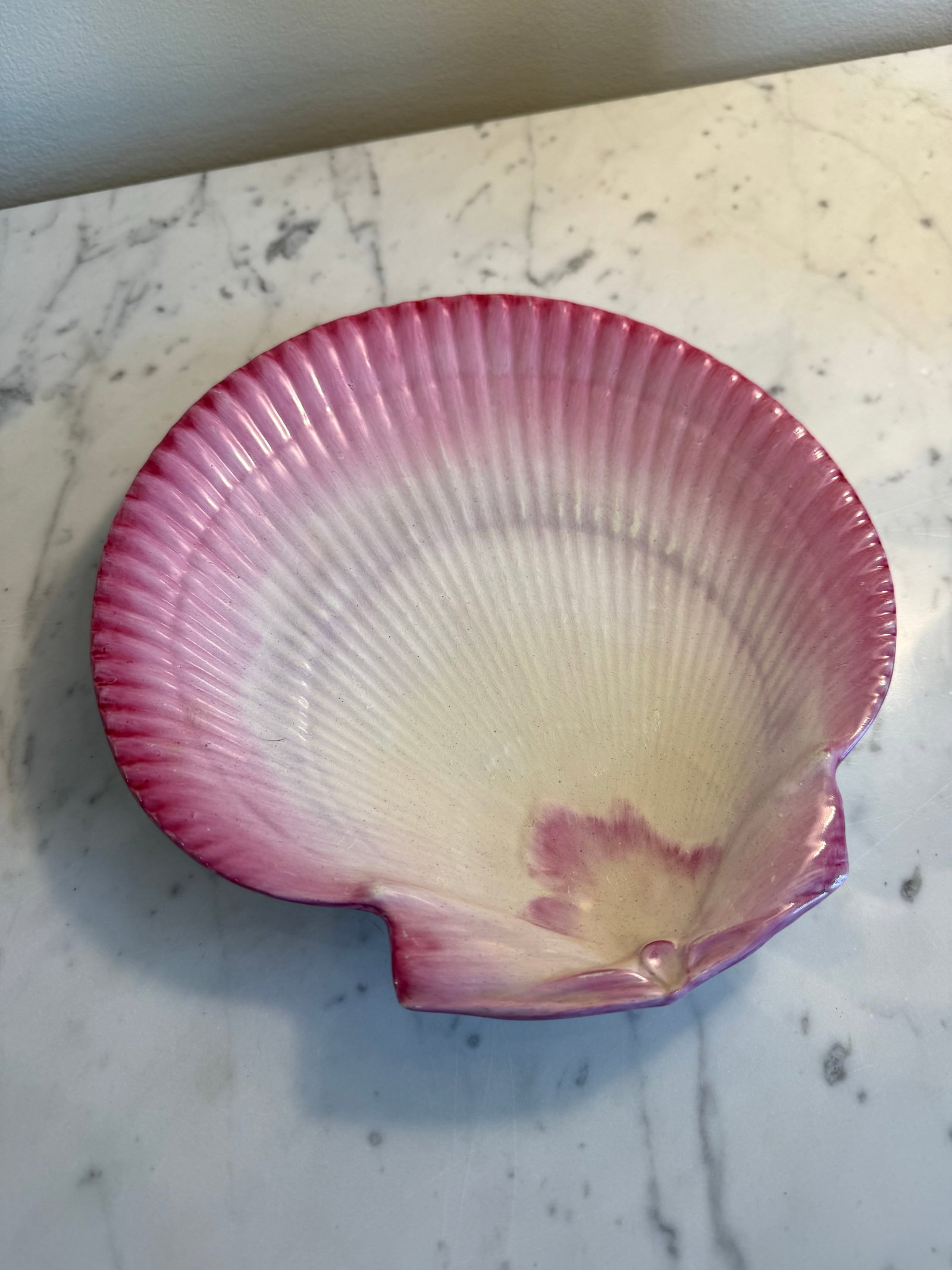 Antique 1891 Wedgwood Pink Majolica Nautilus Dessert Service - 8 Pieces - 6