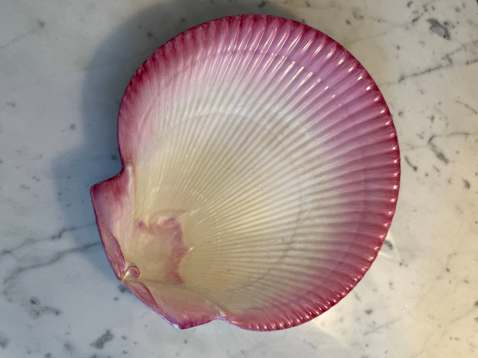 Antique 1891 Wedgwood Pink Majolica Nautilus Dessert Service - 8 Pieces - 7