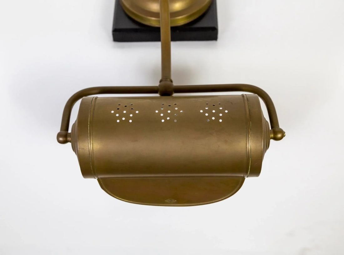 Antique Dale Co. Brass Piano Lamp With Slate Base - 5